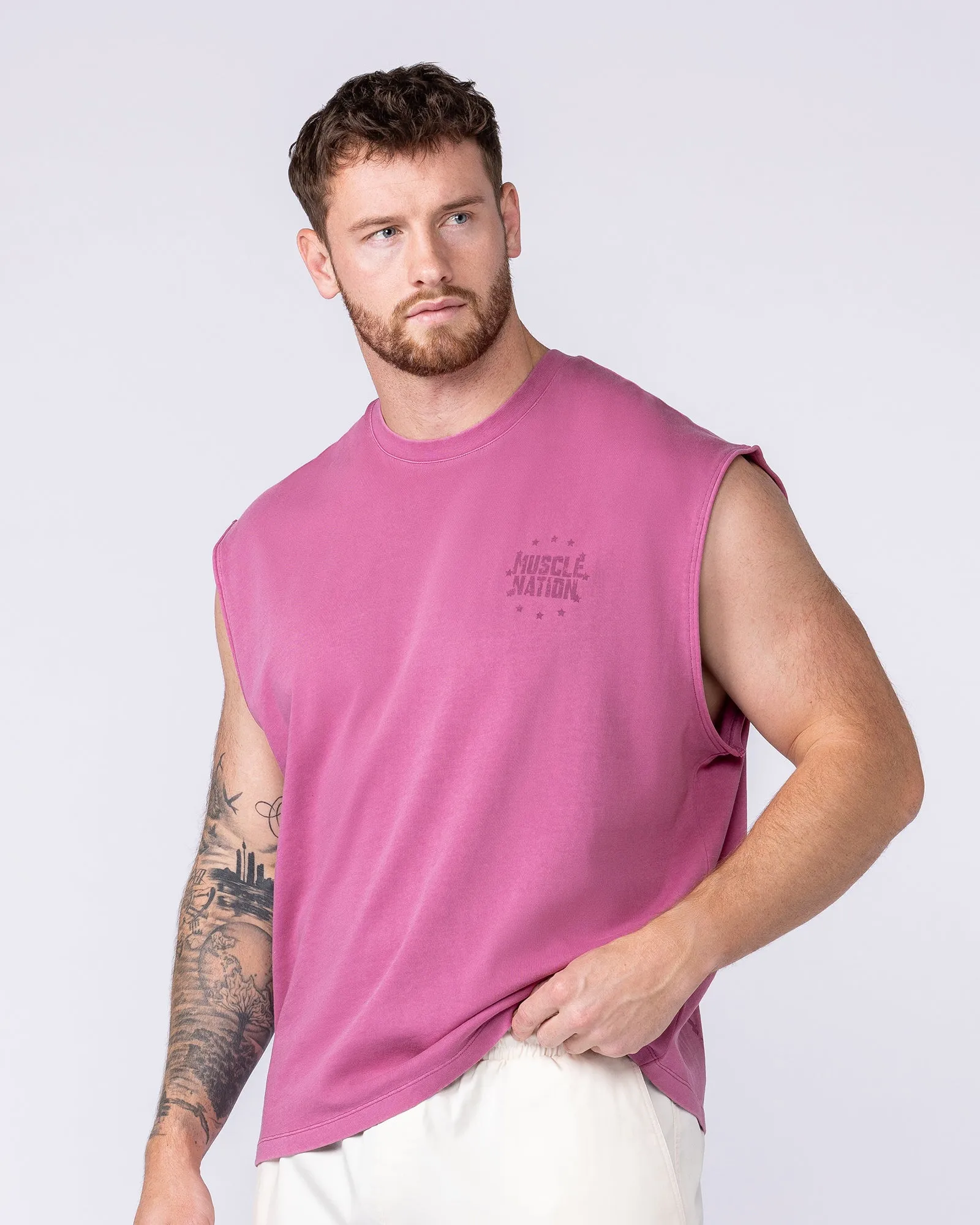 Ringside Vintage Boxy Muscle Tank - Washed Wild Rose sold by Muscle Nation product image thumbnail 4