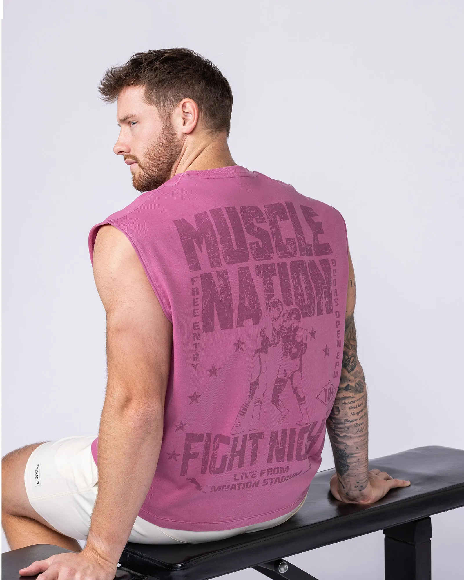 Ringside Vintage Boxy Muscle Tank - Washed Wild Rose sold by Muscle Nation product image thumbnail 3