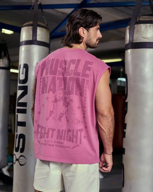 Ringside Vintage Boxy Muscle Tank - Washed Wild Rose sold by Muscle Nation