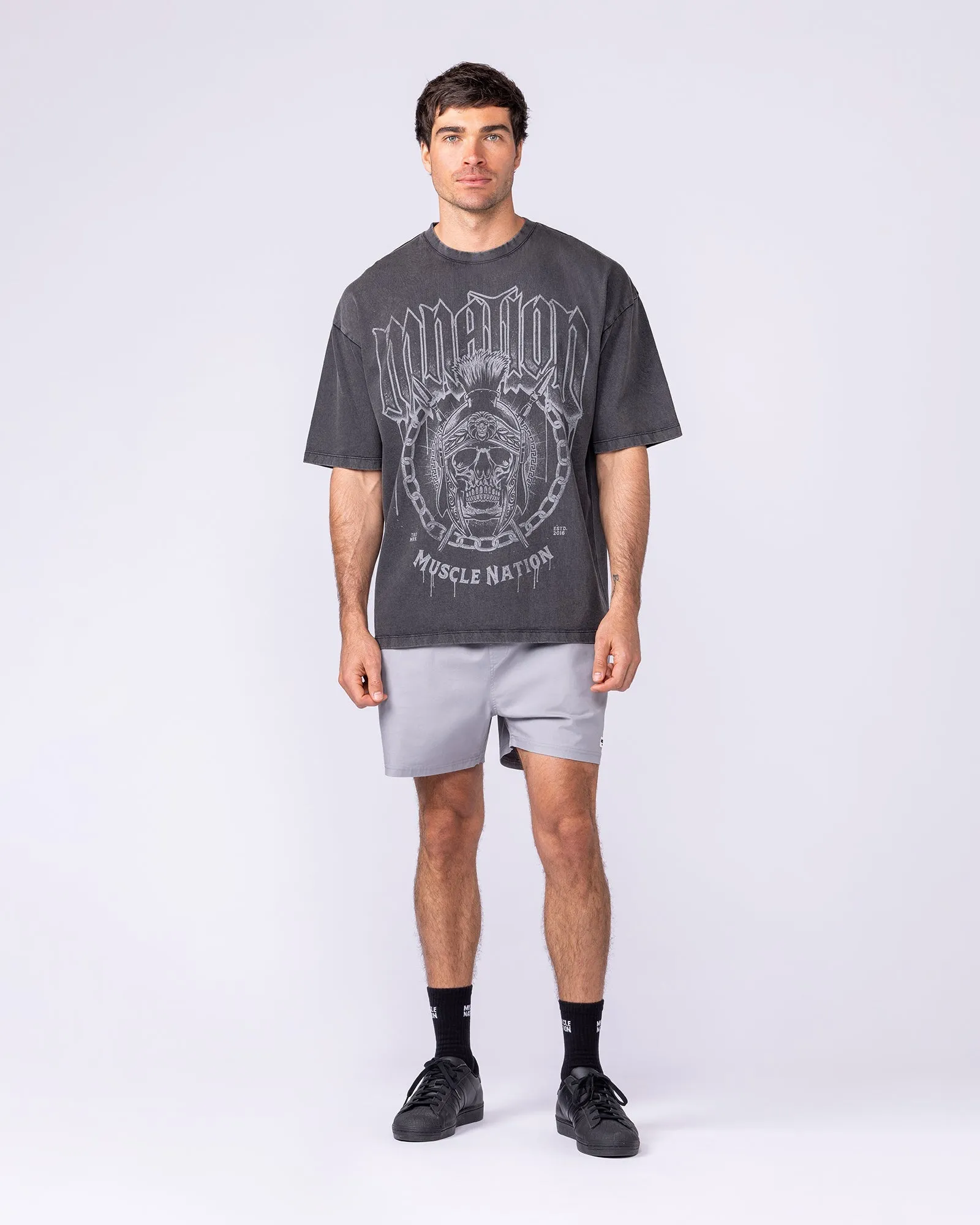 Spartan Oversized Vintage Tee - Washed Black sold by Muscle Nation product image thumbnail 5