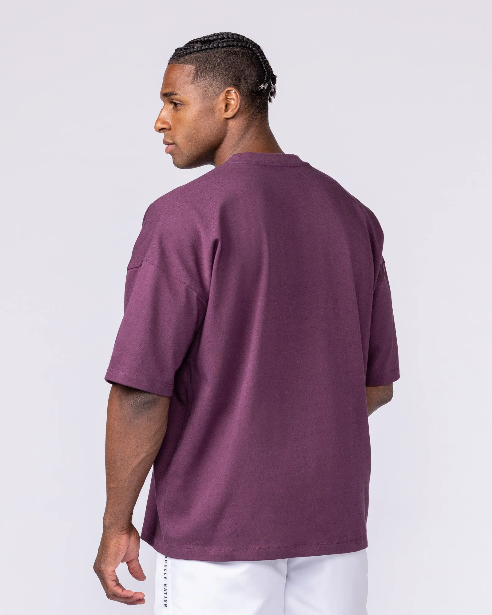 Varsity Oversized Boxy Tee - Cranberry sold by Muscle Nation product image thumbnail 2