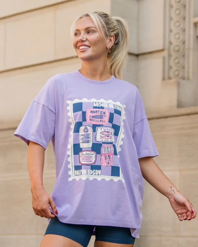 Sardina Oversized Vintage Tee - Washed Iris sold by Muscle Nation
