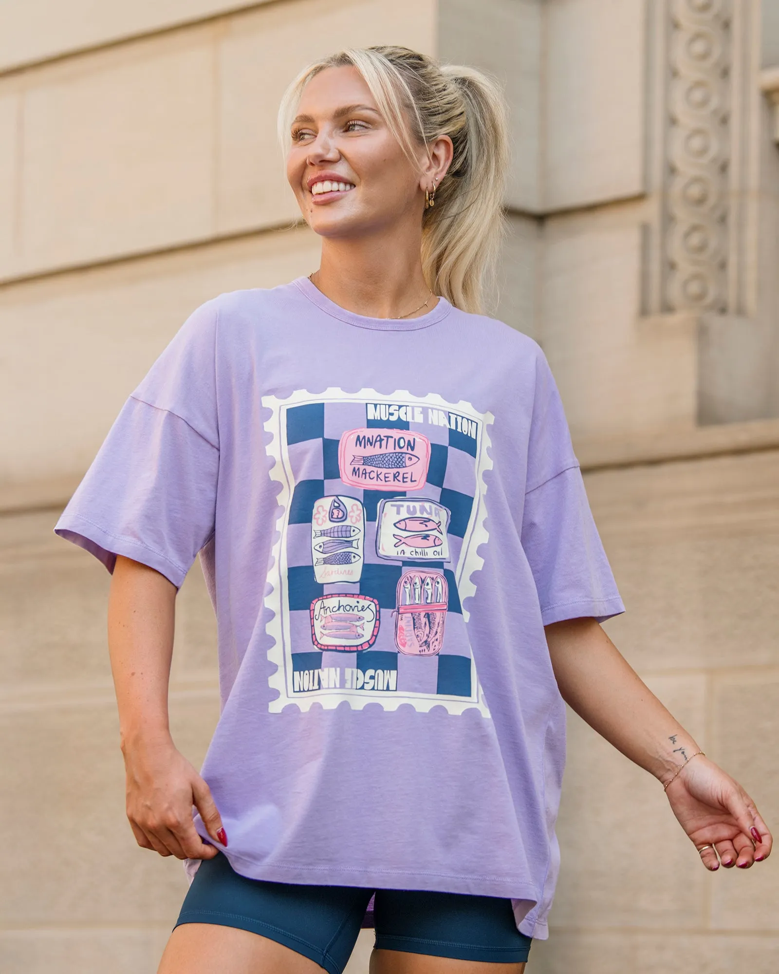 Sardina Oversized Vintage Tee - Washed Iris sold by Muscle Nation