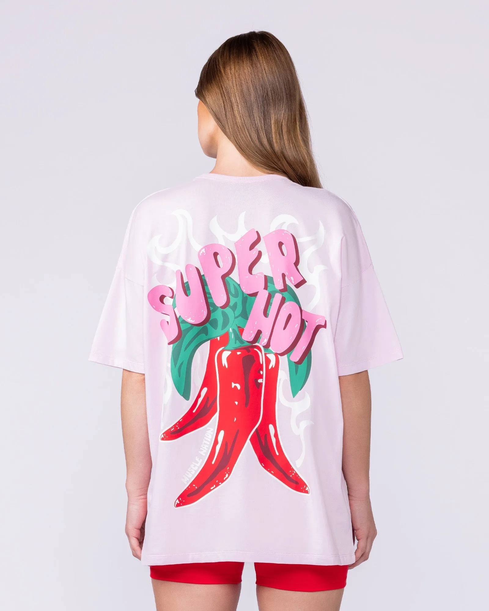 Super Hot Oversized Tee - Pink Lady sold by Muscle Nation product image thumbnail 5