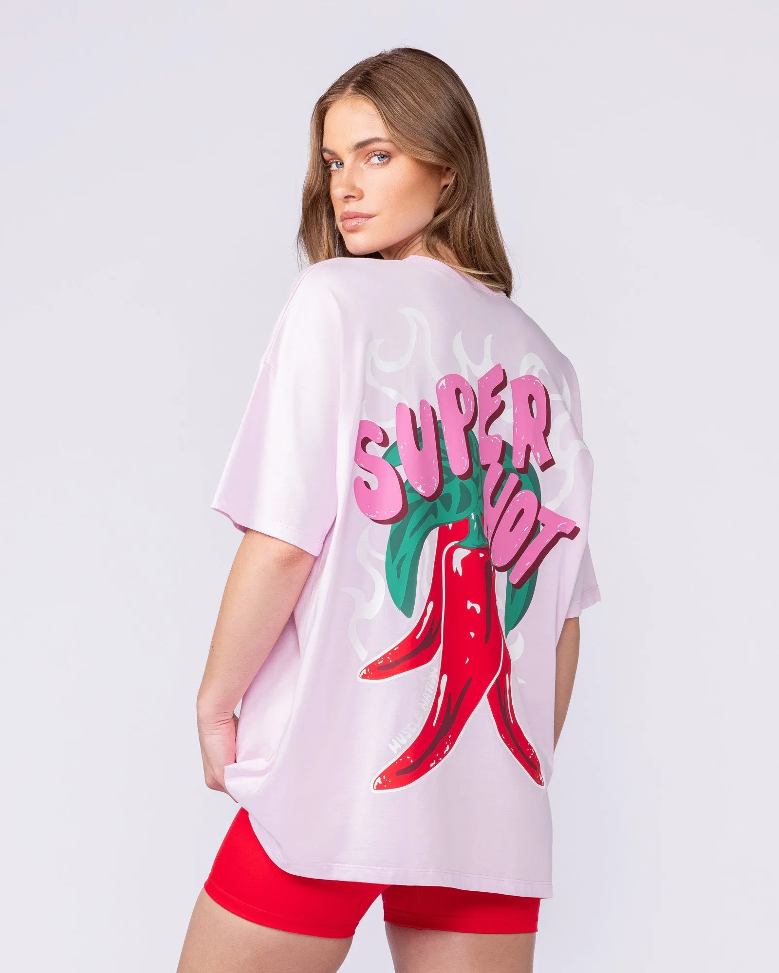 Super Hot Oversized Tee - Pink Lady sold by Muscle Nation product image thumbnail 3