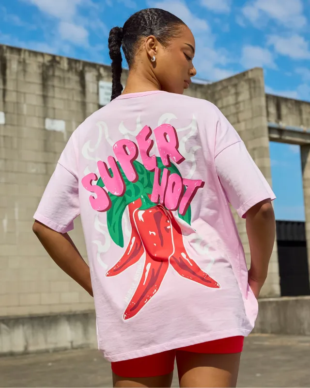 Super Hot Oversized Tee - Pink Lady sold by Muscle Nation