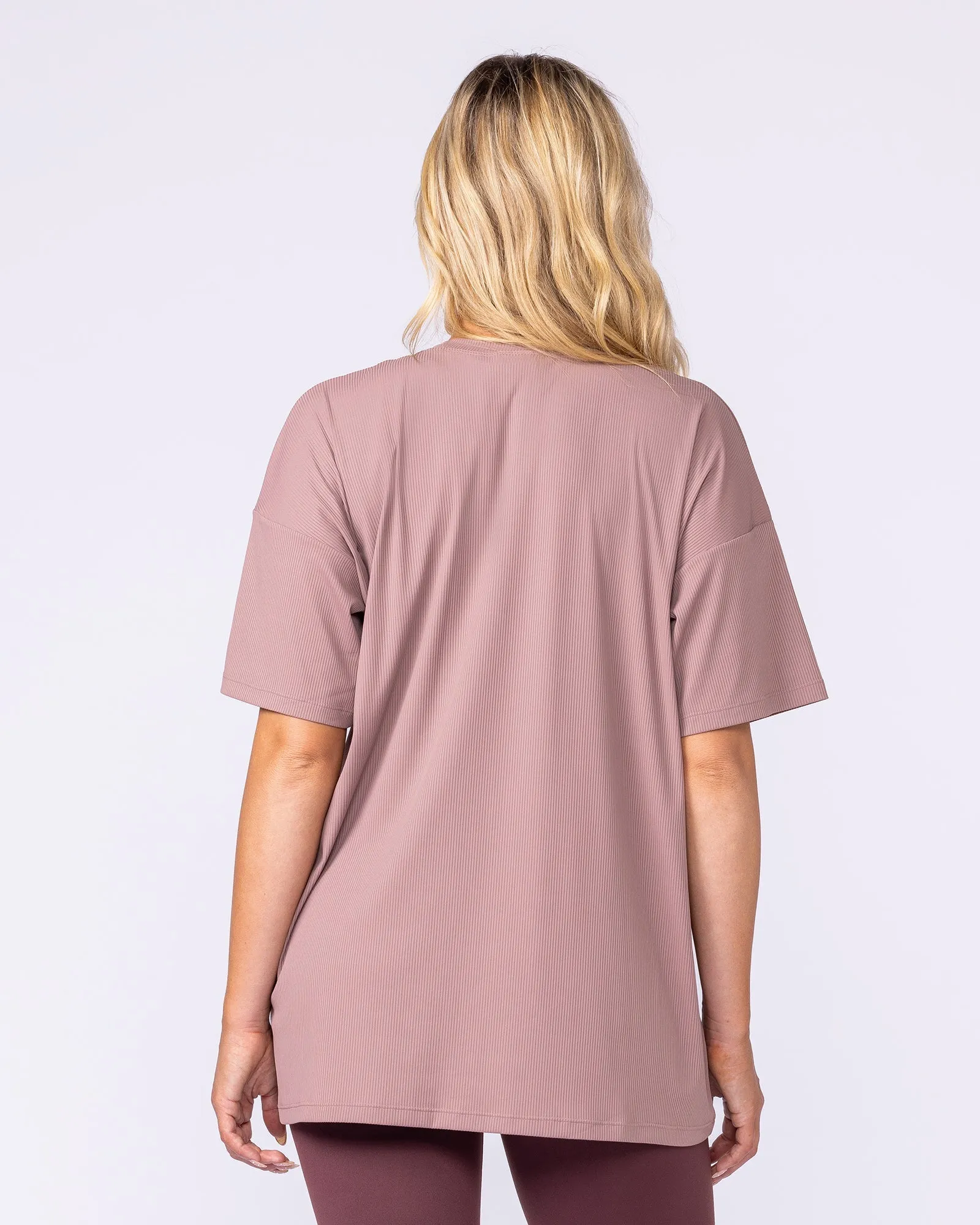 Relaxed Rib Training Tee - Mocha Berry sold by Muscle Nation product image thumbnail 5