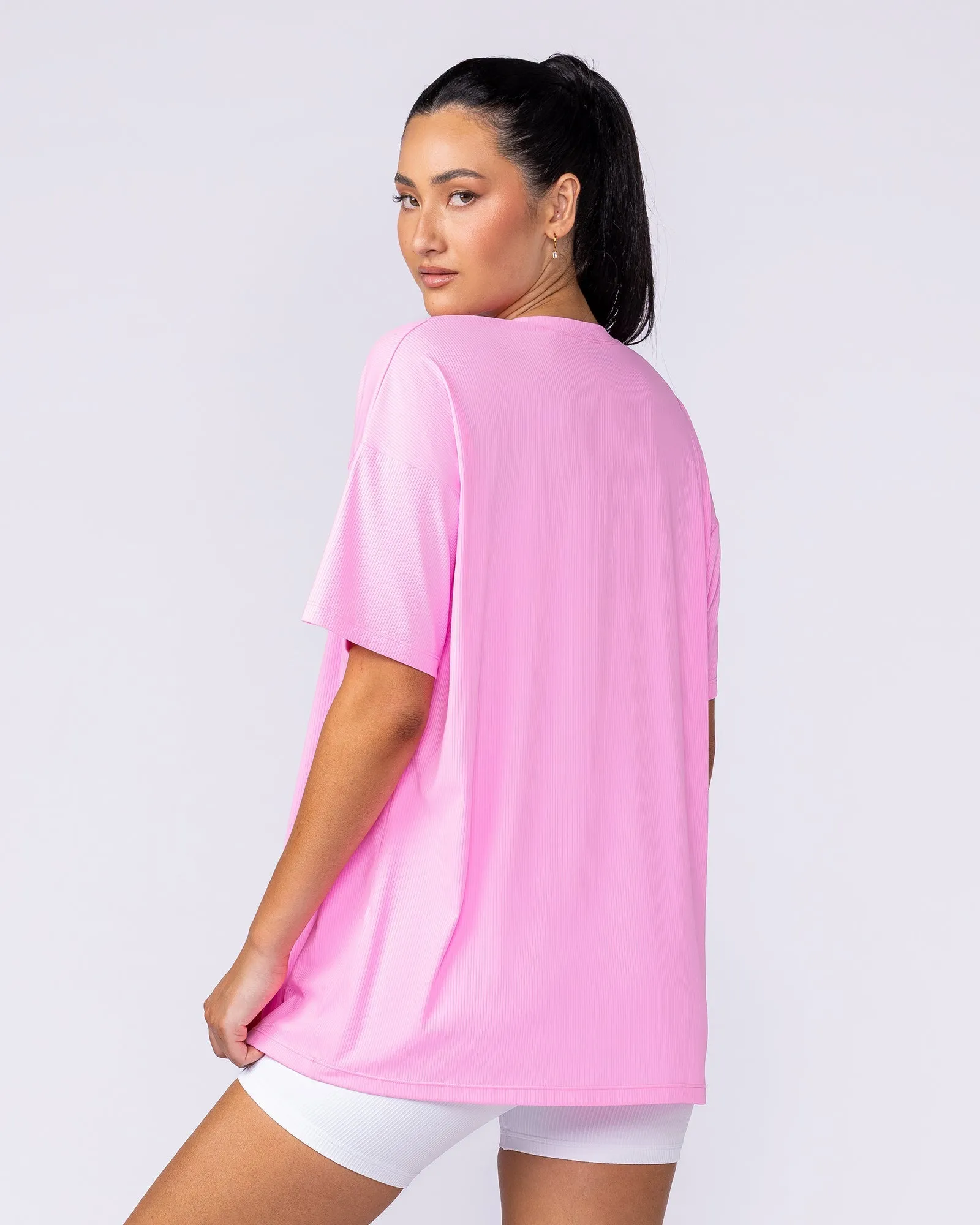 Relaxed Rib Training Tee - Sugar Pink sold by Muscle Nation product image thumbnail 3