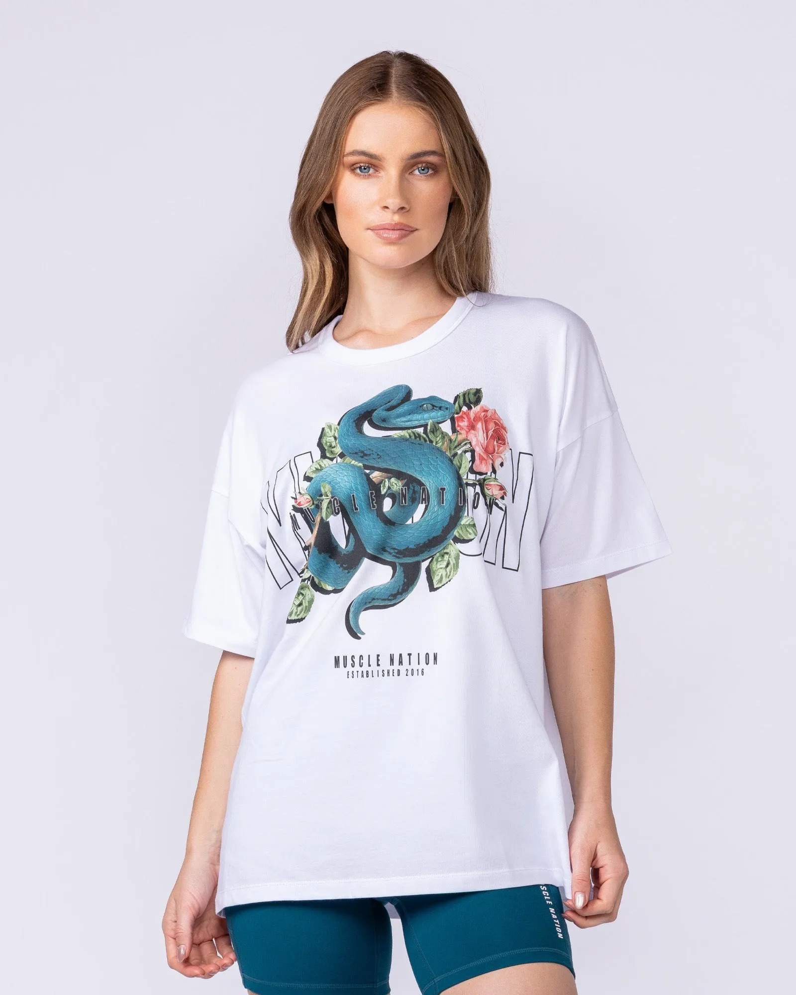 Viper Oversized Tee - White sold by Muscle Nation product image thumbnail 3