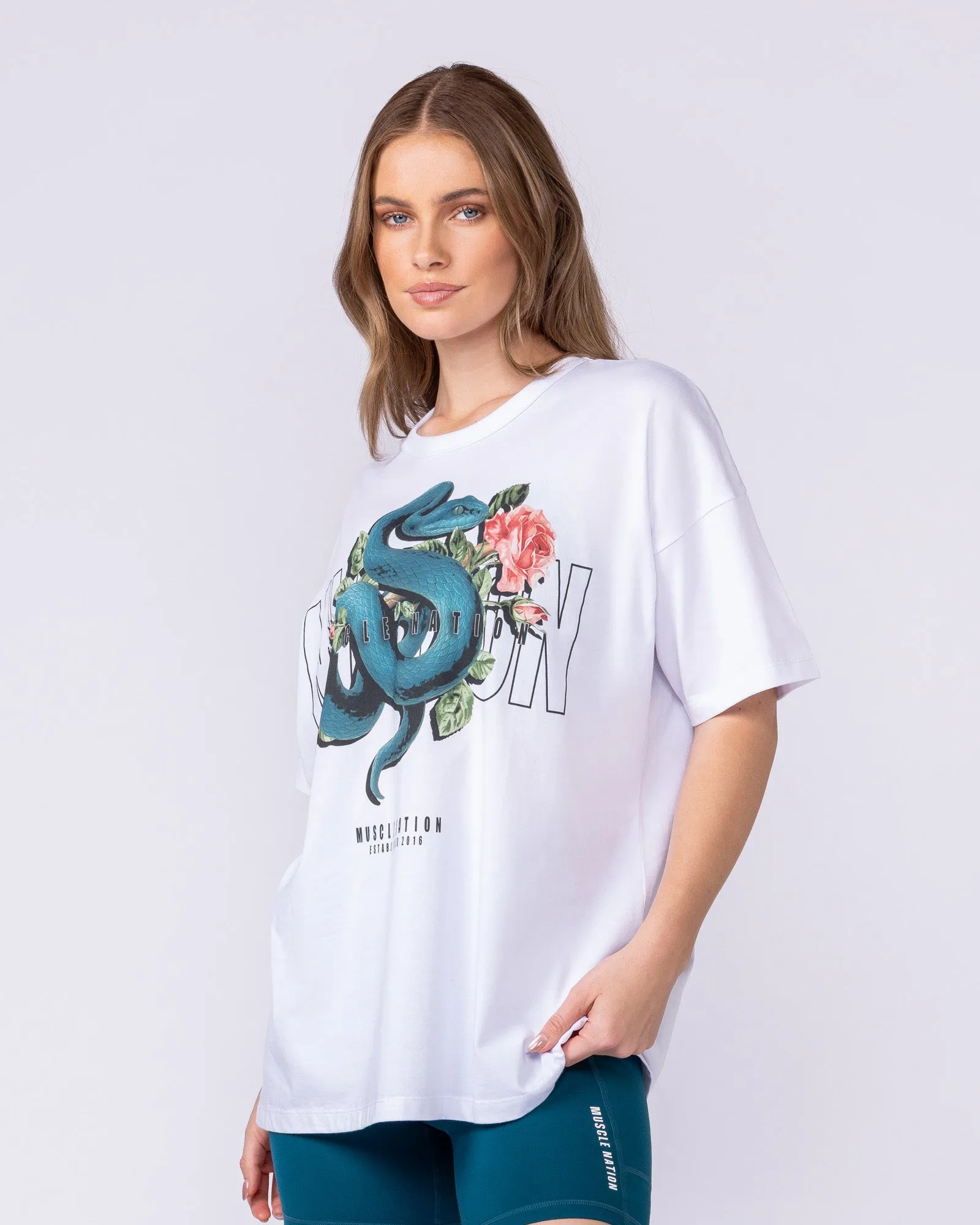 Viper Oversized Tee - White sold by Muscle Nation product image thumbnail 4