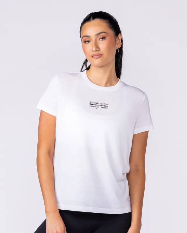 Results Training Tee - White sold by Muscle Nation