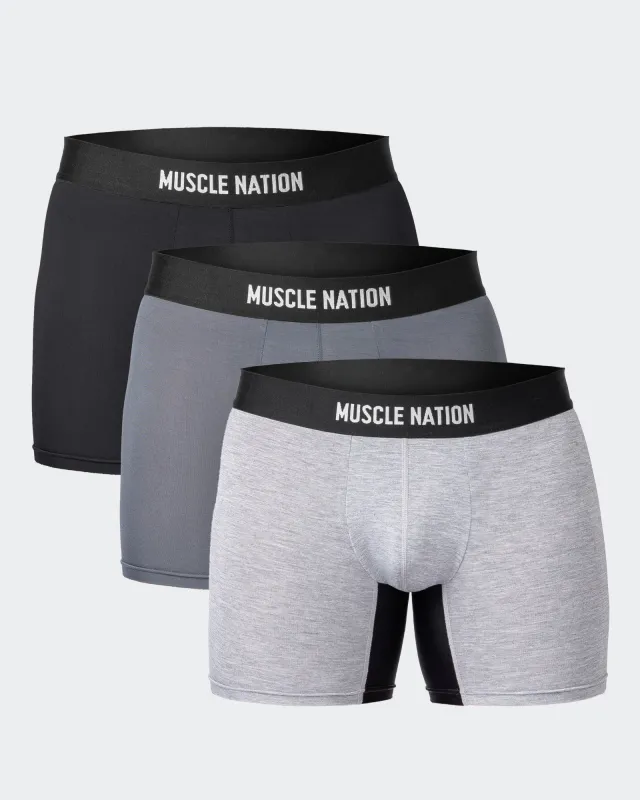 Mens Boxer Briefs - Black Multi sold by Muscle Nation