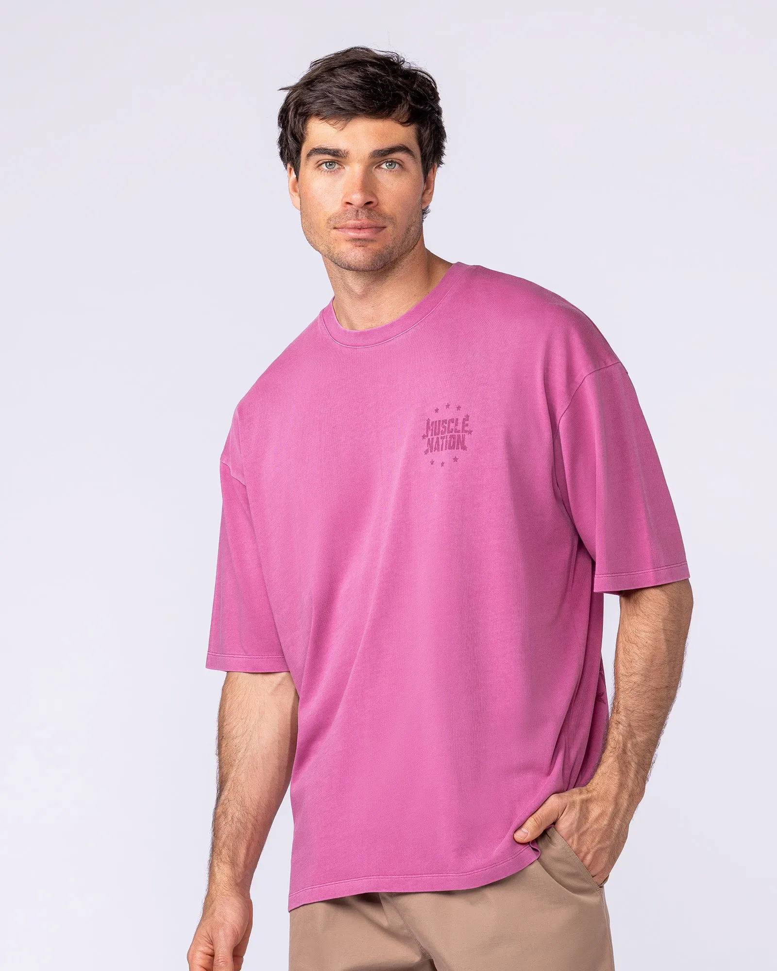 Ringside Oversized Vintage Tee - Washed Wild Rose sold by Muscle Nation product image thumbnail 4
