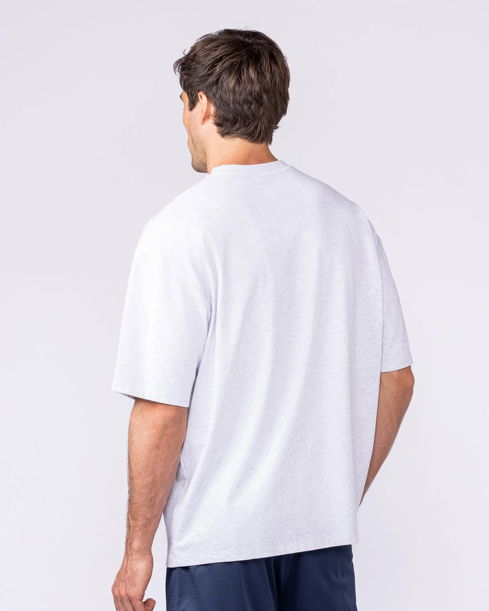 Mens Running Club Oversized Tee - Snow Grey Marl sold by Muscle Nation product image thumbnail 2