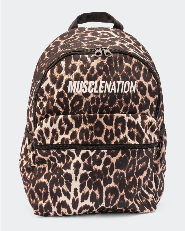 Muscle Nation Backpack - True Leopard Print sold by Muscle Nation