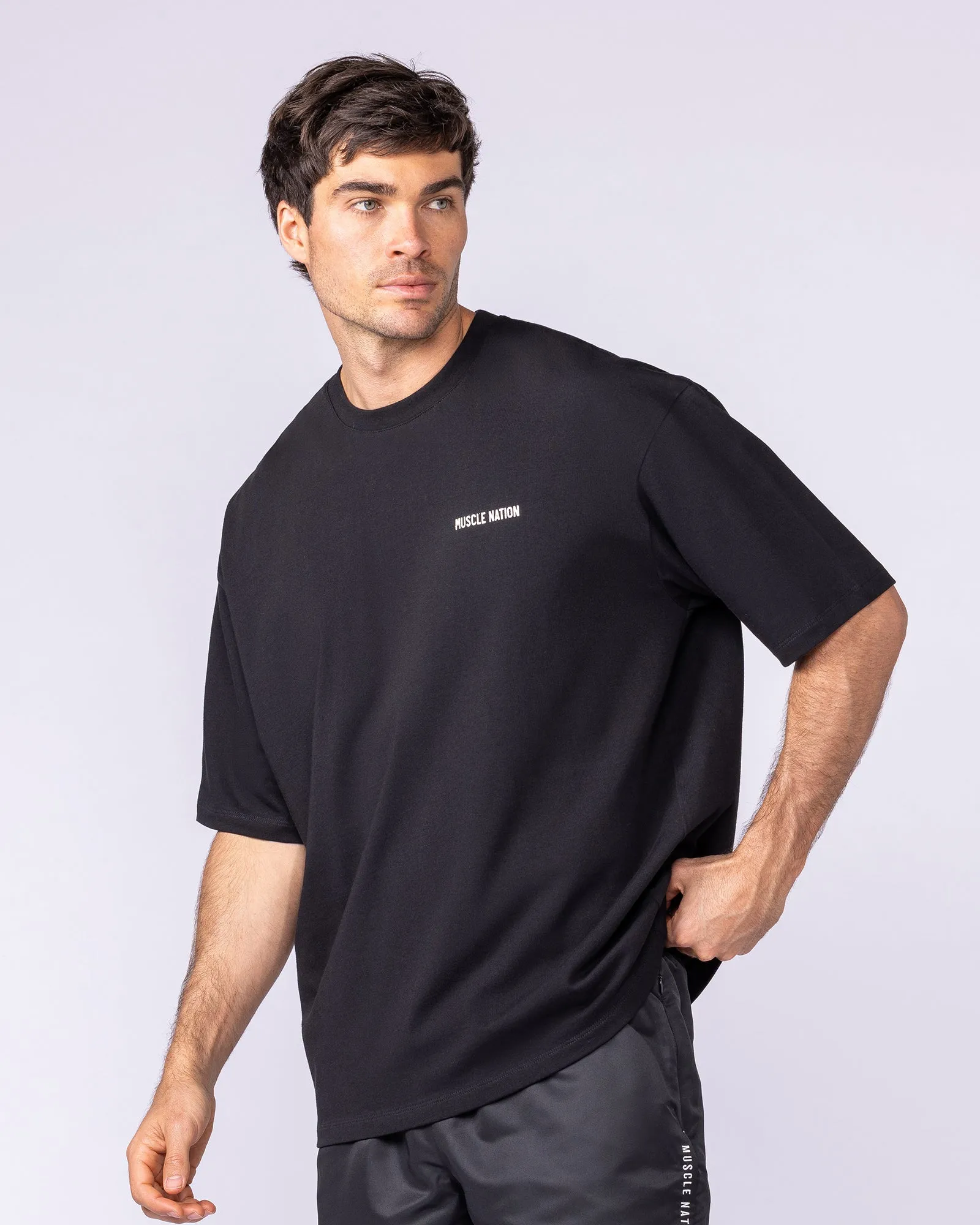 Pegasus Oversized Tee - Black sold by Muscle Nation product image thumbnail 4