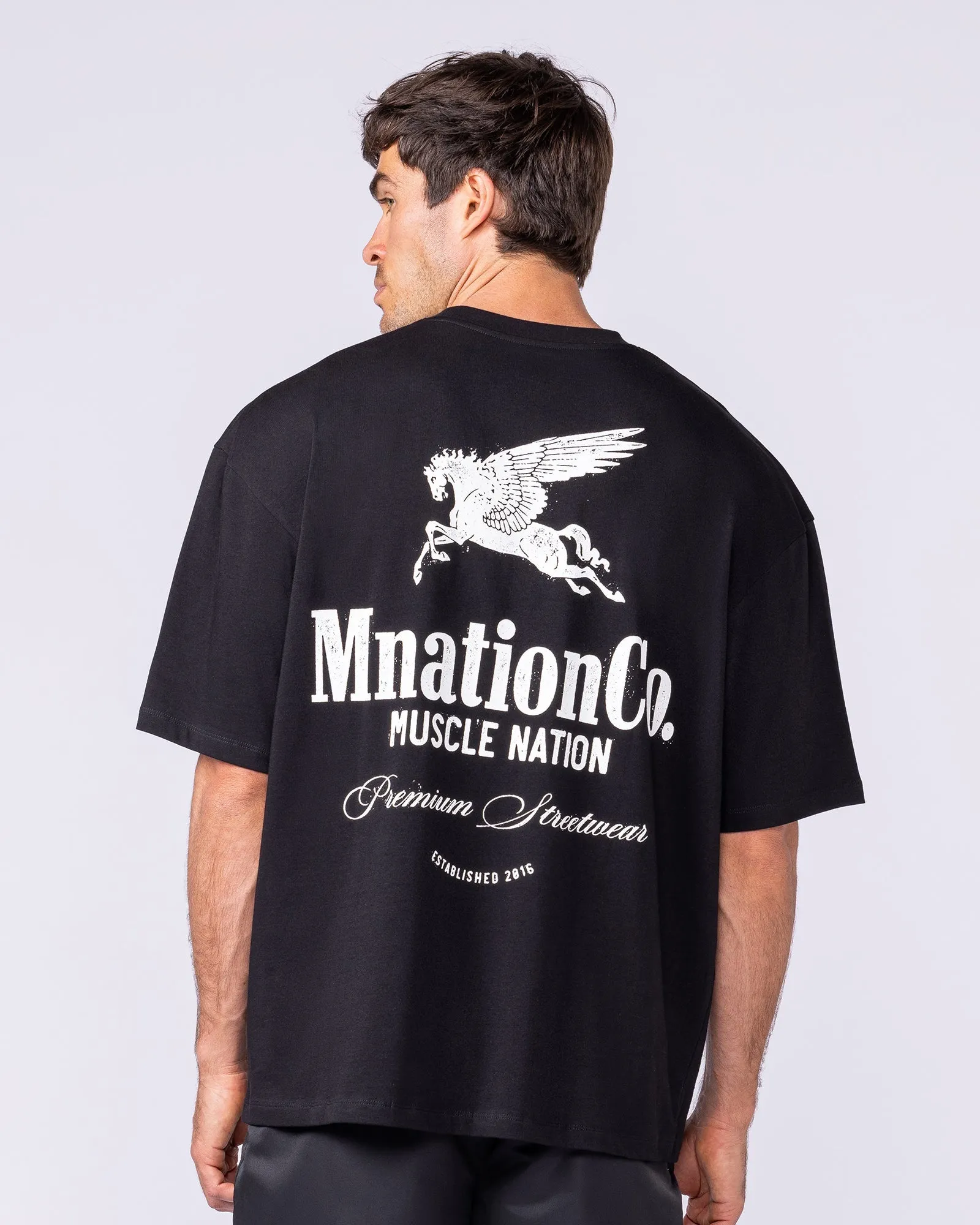 Pegasus Oversized Tee - Black sold by Muscle Nation product image thumbnail 3