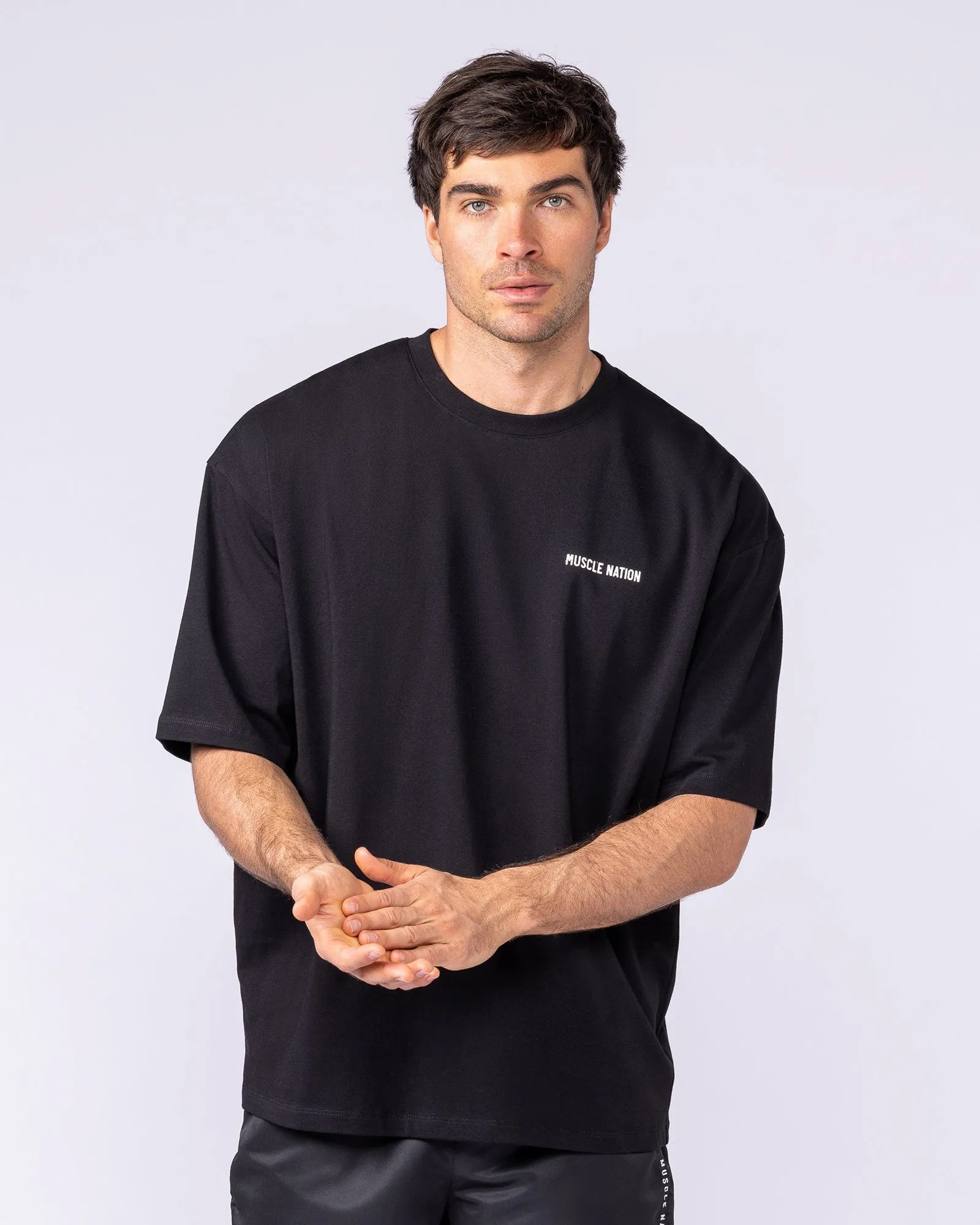 Pegasus Oversized Tee - Black sold by Muscle Nation product image thumbnail 2