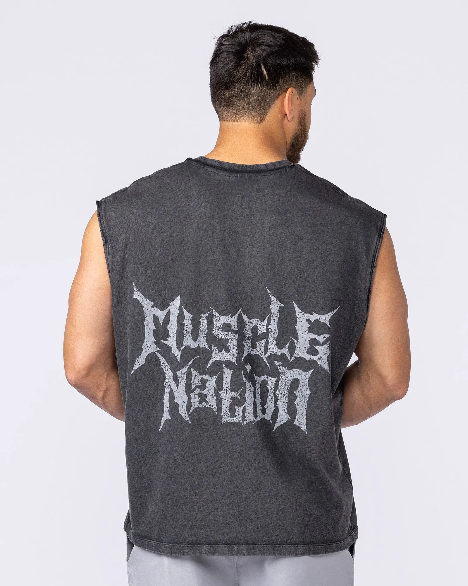 Metal Vintage Boxy Muscle Tank - Washed Black sold by Muscle Nation product image thumbnail 4