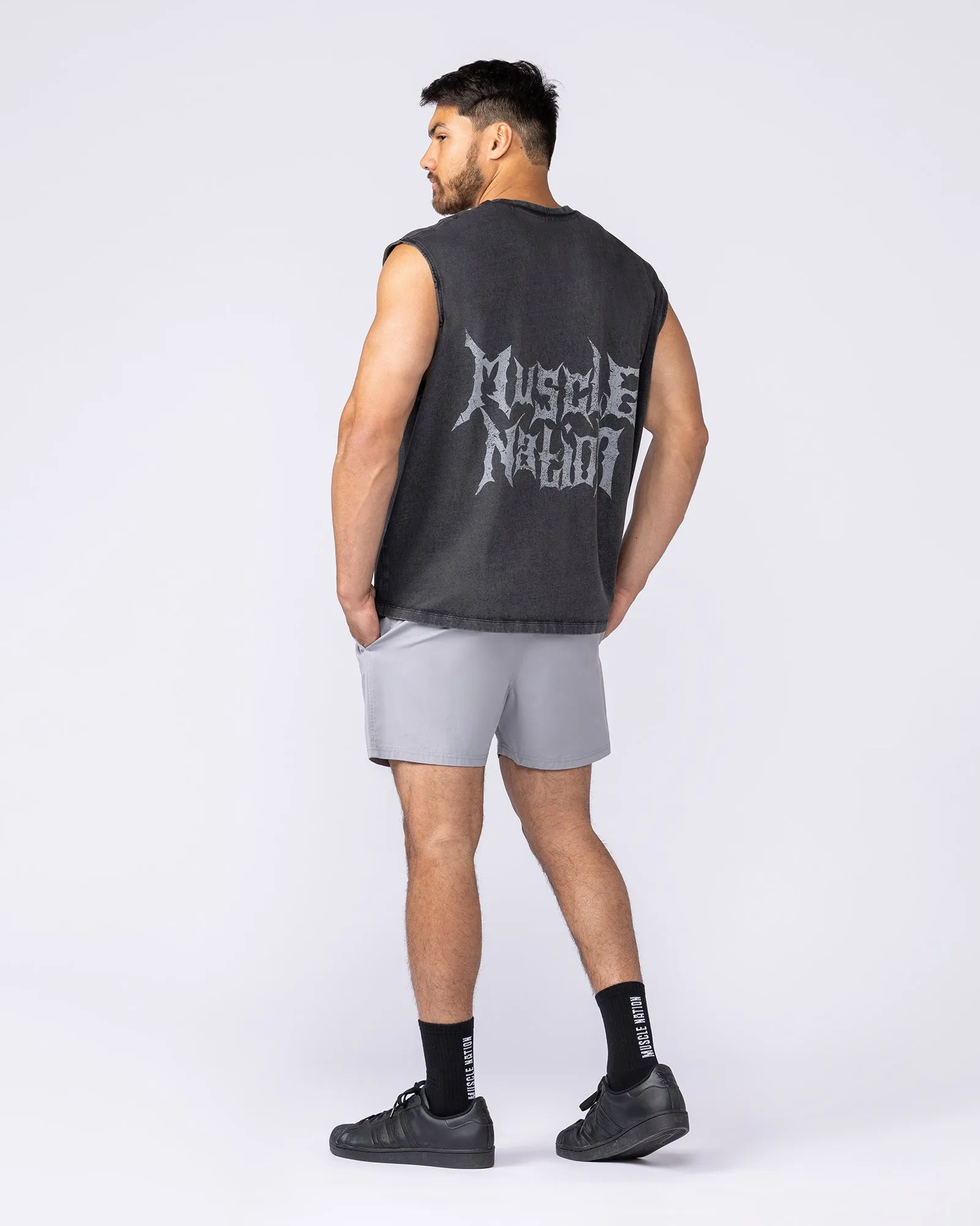Metal Vintage Boxy Muscle Tank - Washed Black sold by Muscle Nation product image thumbnail 5