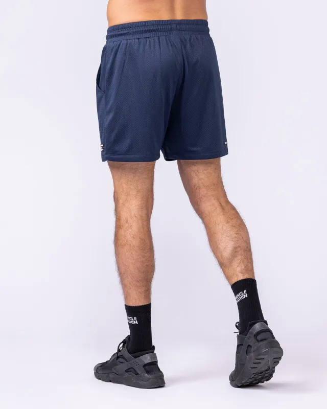 Lay Up 3.5" Shorts - Navy made by Muscle Nation