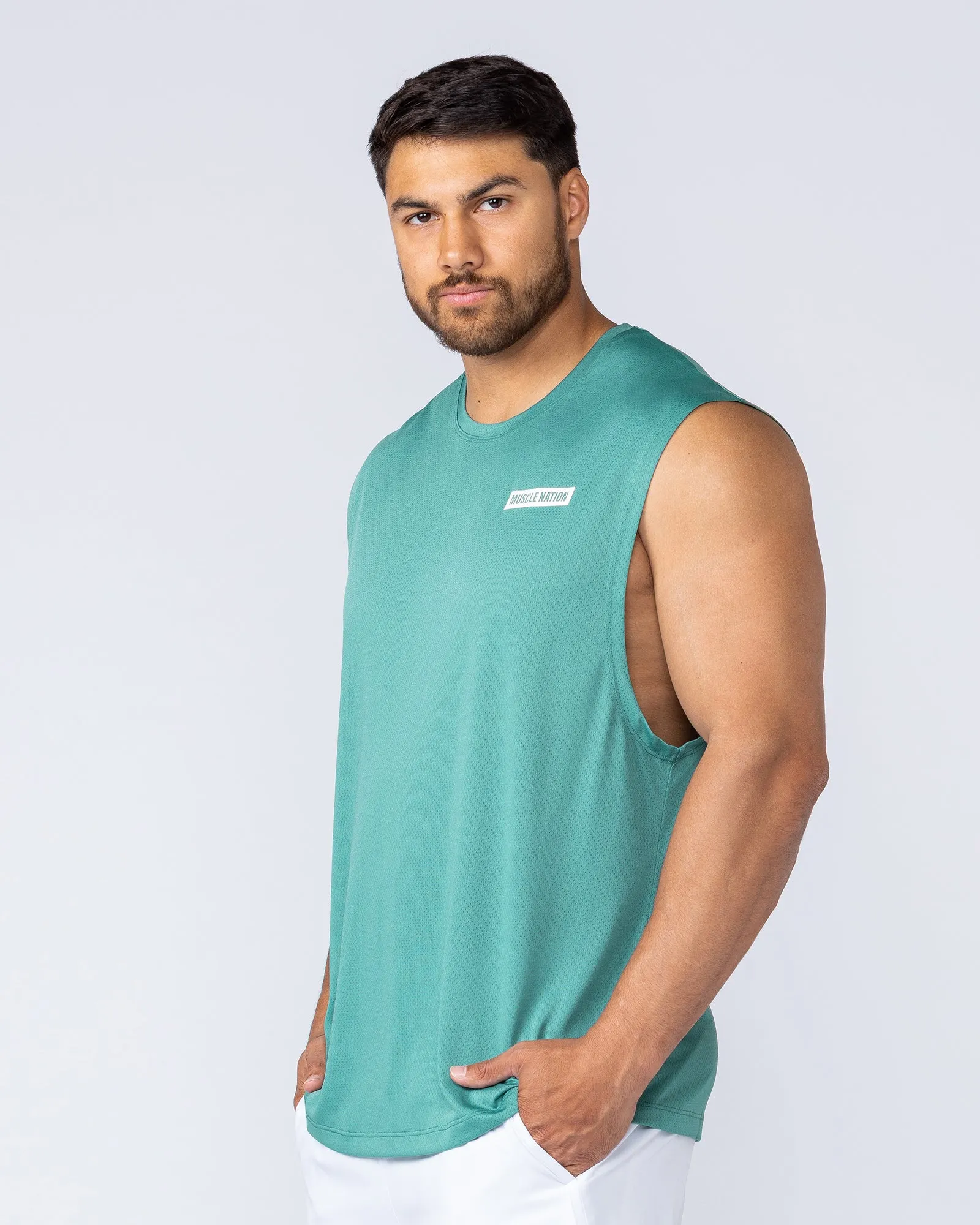 Relaxed Active Tank - Alpine sold by Muscle Nation product image thumbnail 3