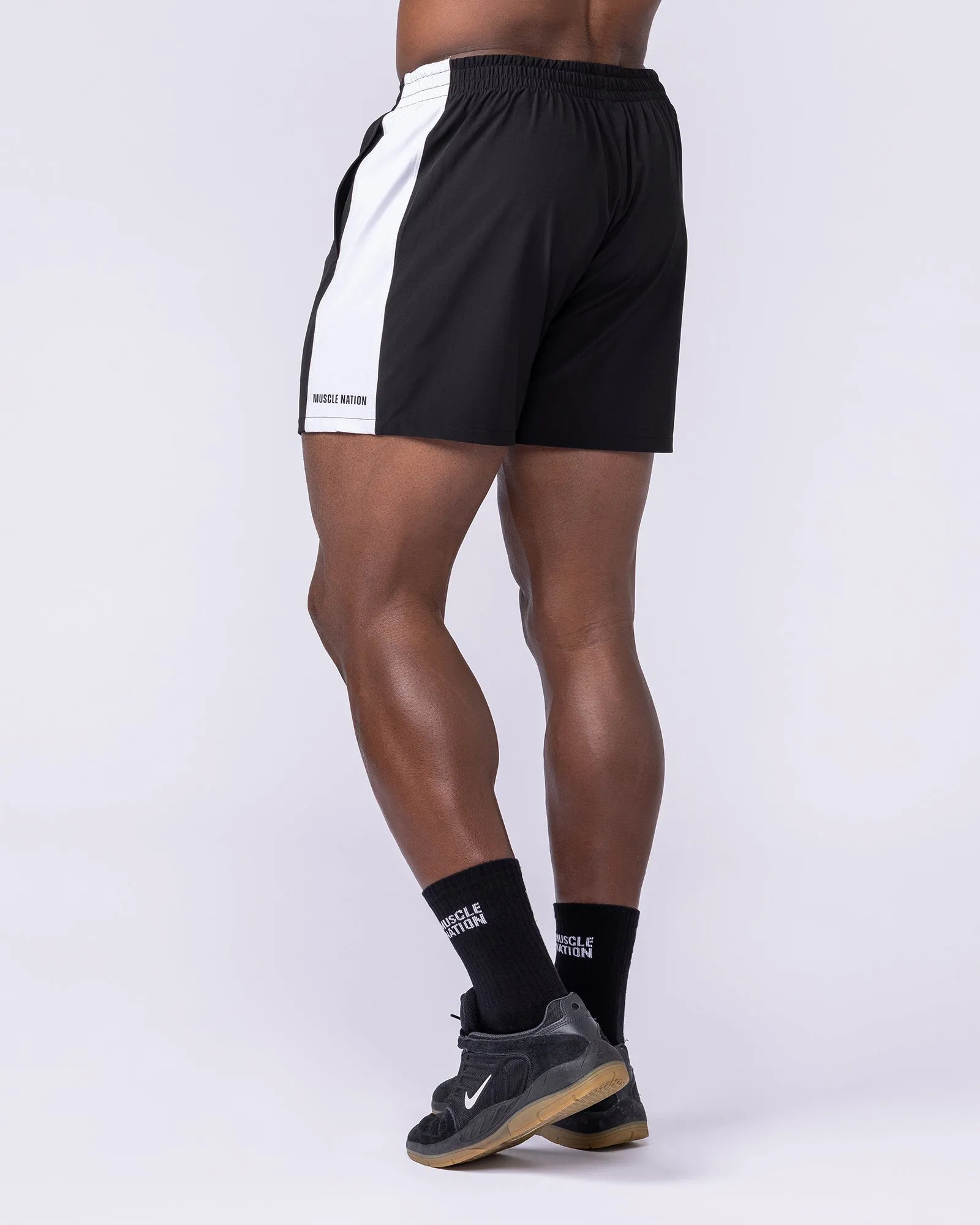 Panelled Function 4" Shorts - Black sold by Muscle Nation product image thumbnail 2