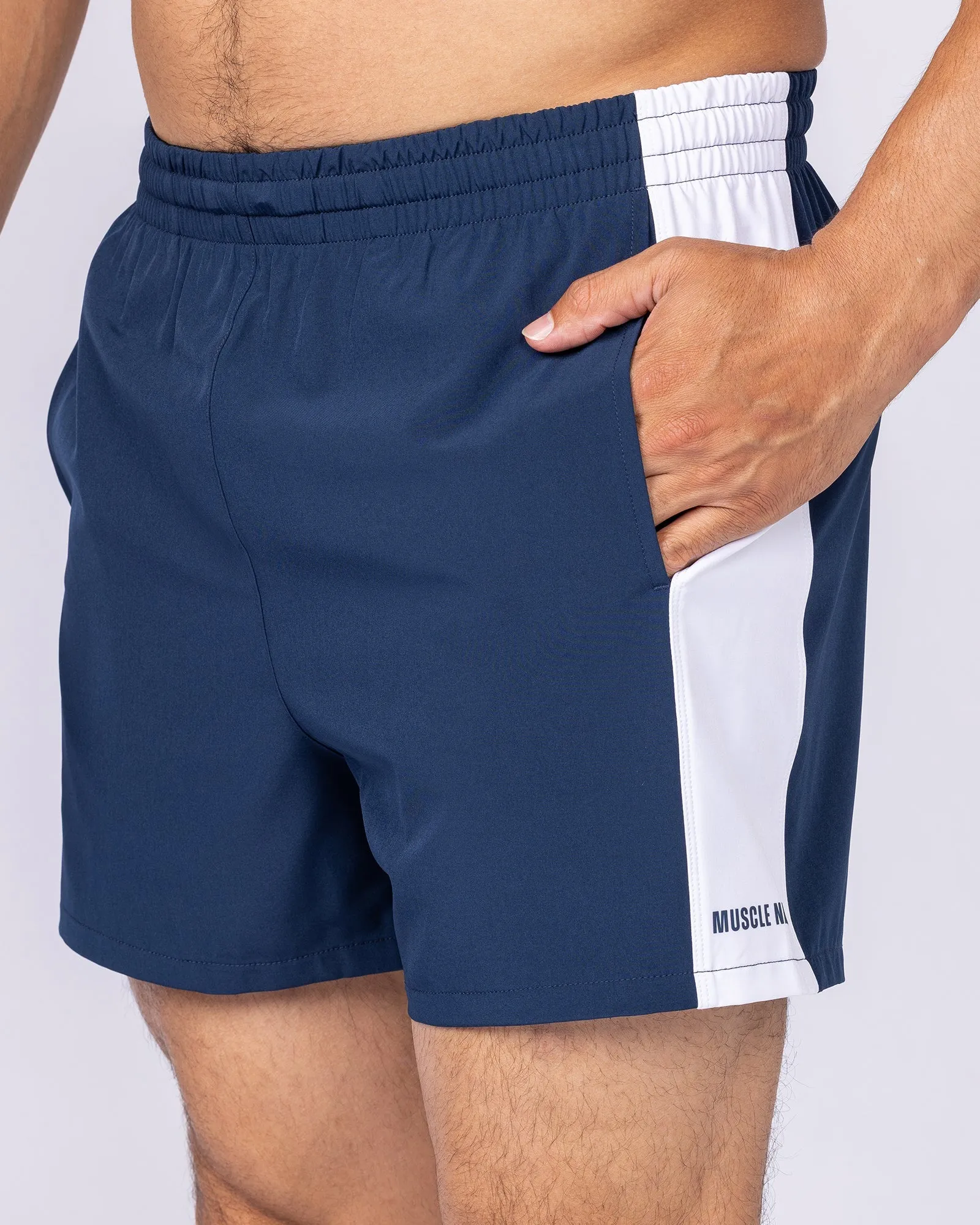 Panelled Function 4" Shorts - Navy sold by Muscle Nation product image thumbnail 4