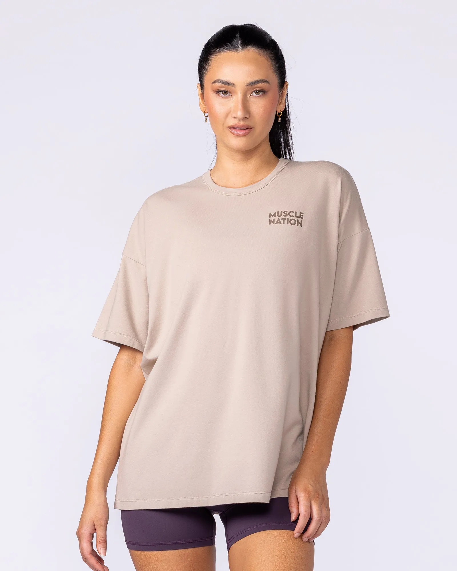 Lifestyle Club Oversized Tee - Sandstorm sold by Muscle Nation product image thumbnail 3
