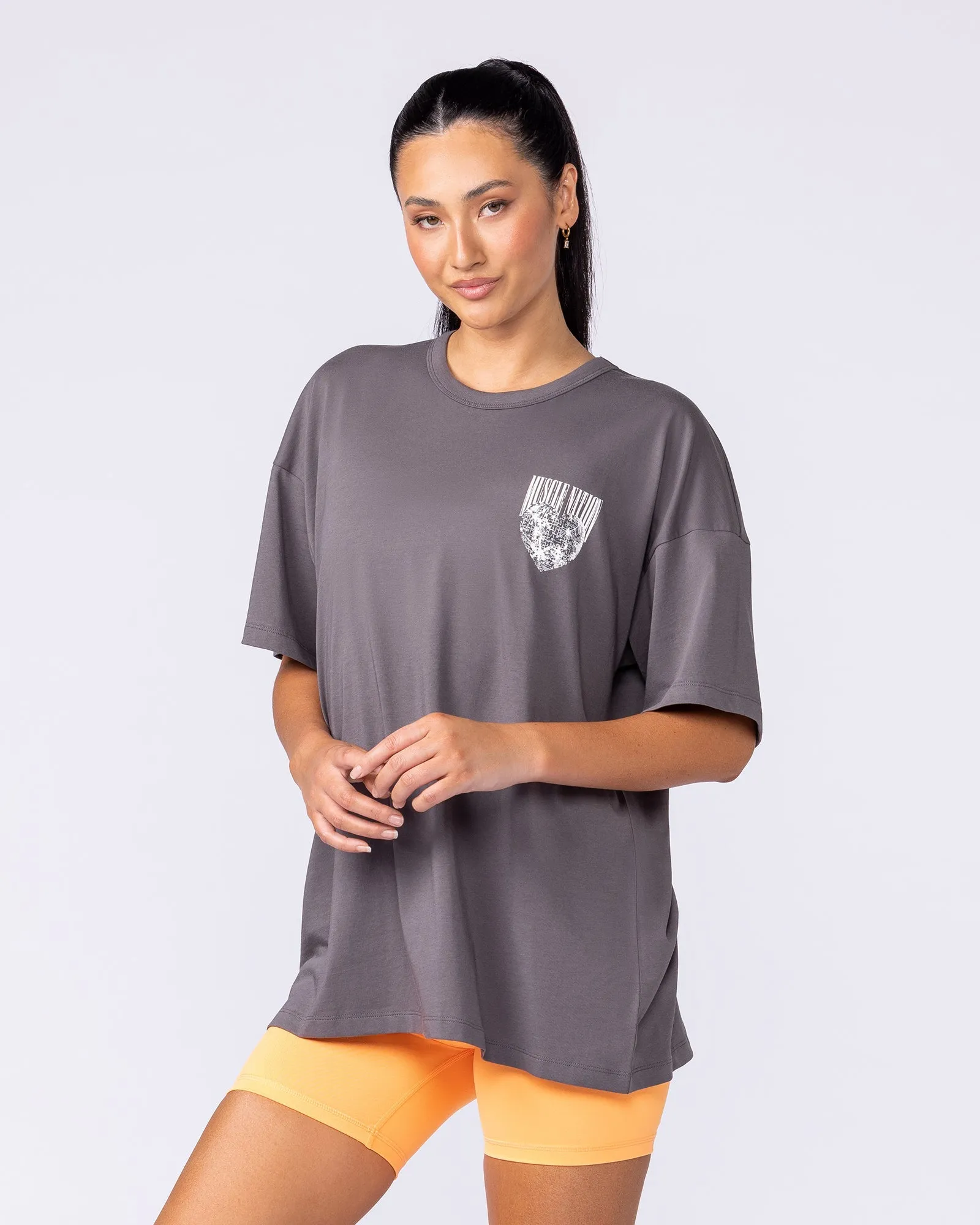 Less Panic More Disco Oversized Tee - Tornado sold by Muscle Nation product image thumbnail 4