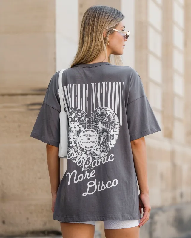 Less Panic More Disco Oversized Tee - Tornado sold by Muscle Nation