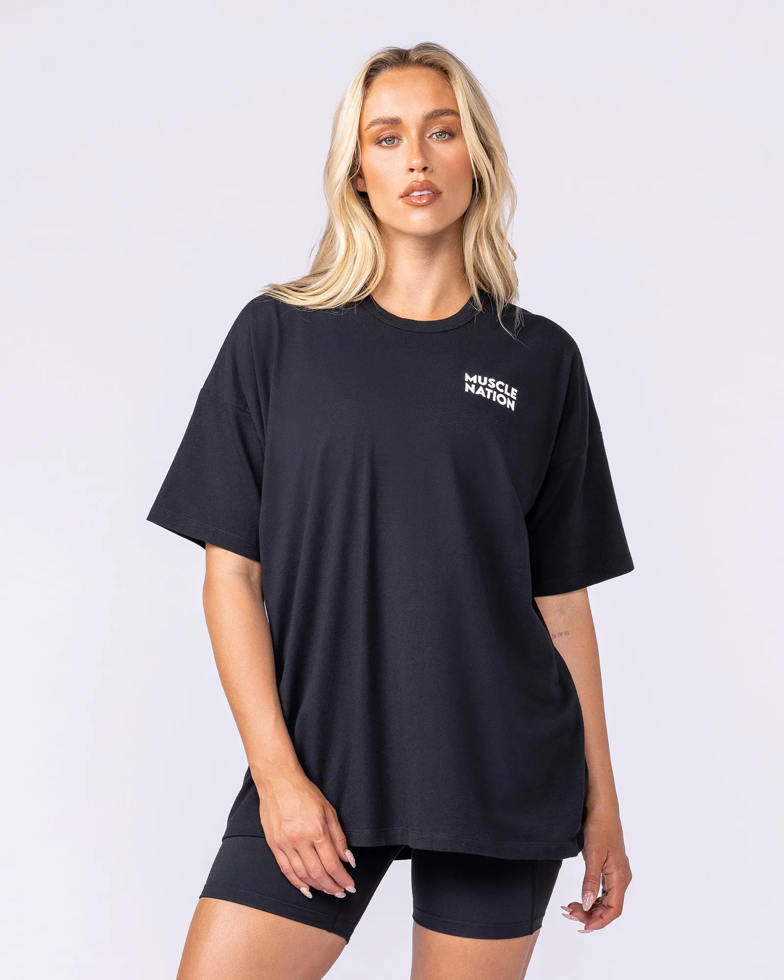Lifestyle Club Oversized Tee - Black sold by Muscle Nation product image thumbnail 2