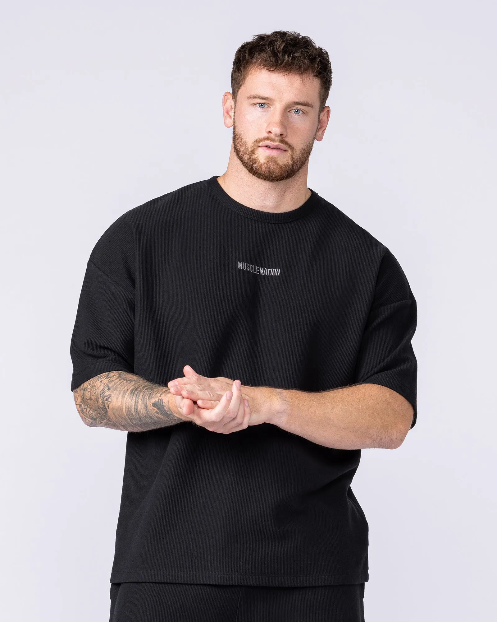 Oversized Jersey Tee - Black sold by Muscle Nation product image thumbnail 3
