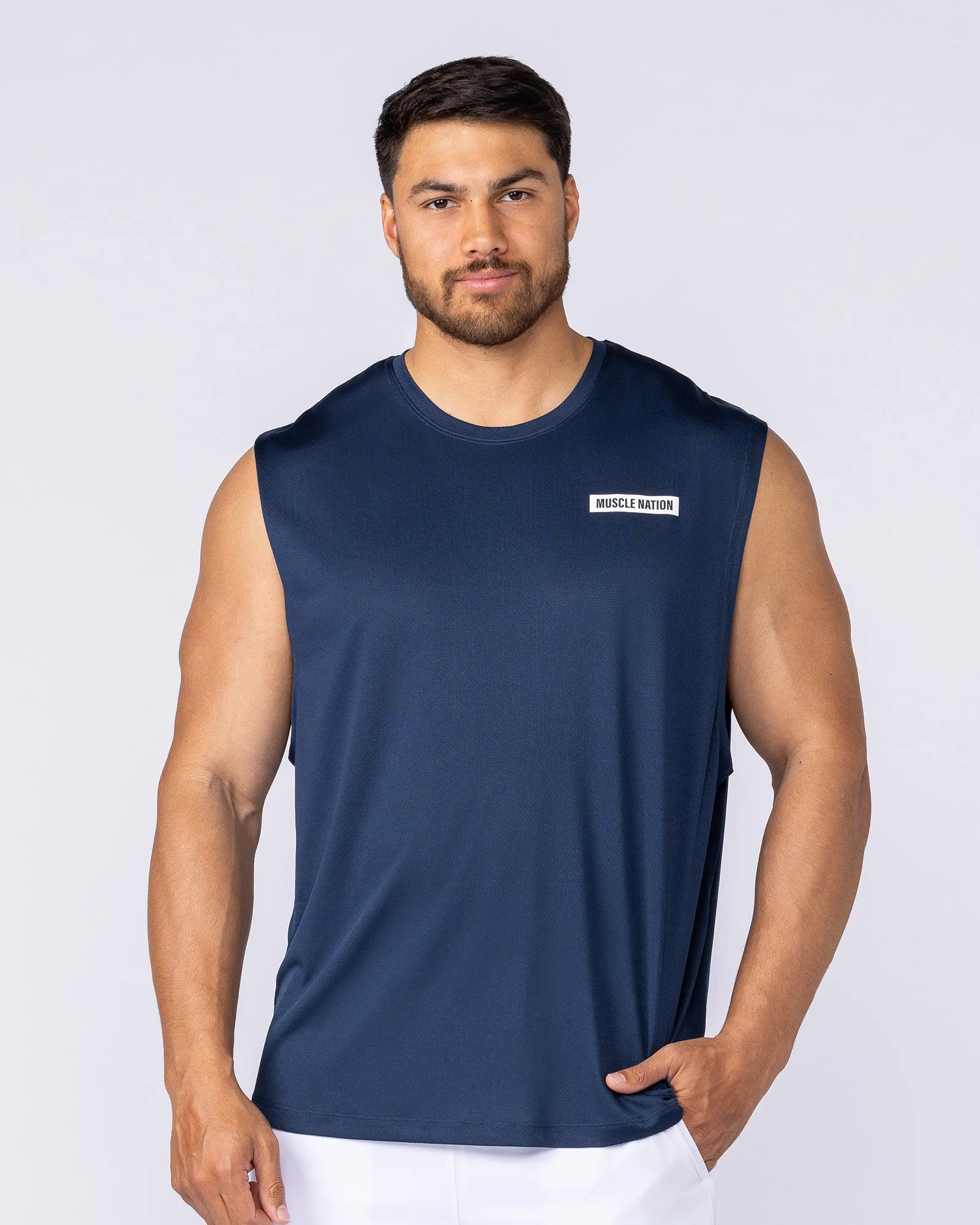 Relaxed Active Tank - Navy sold by Muscle Nation