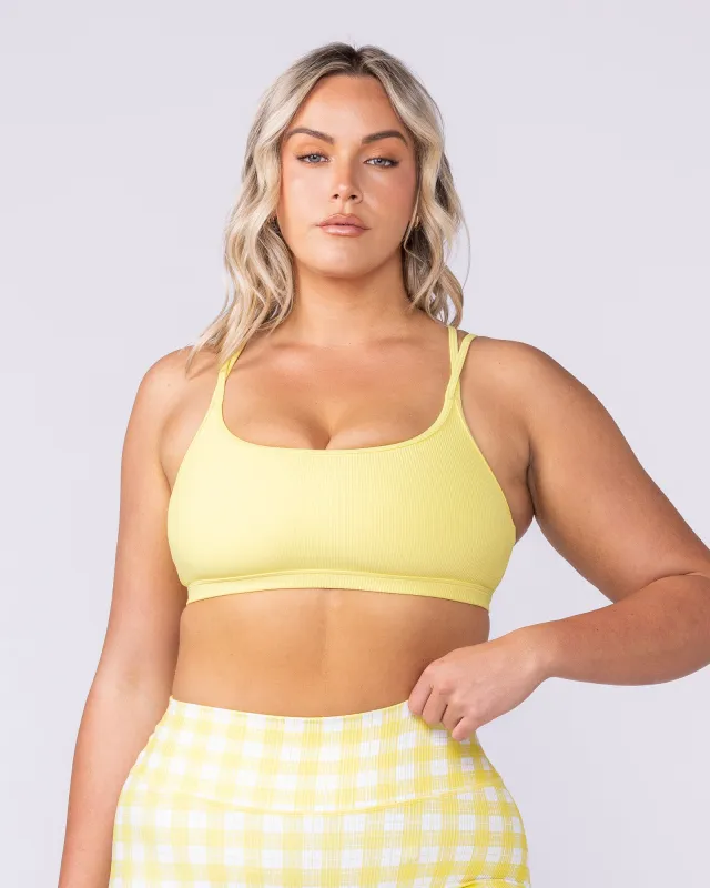 Pace It Rib Bra - Sunshine sold by Muscle Nation
