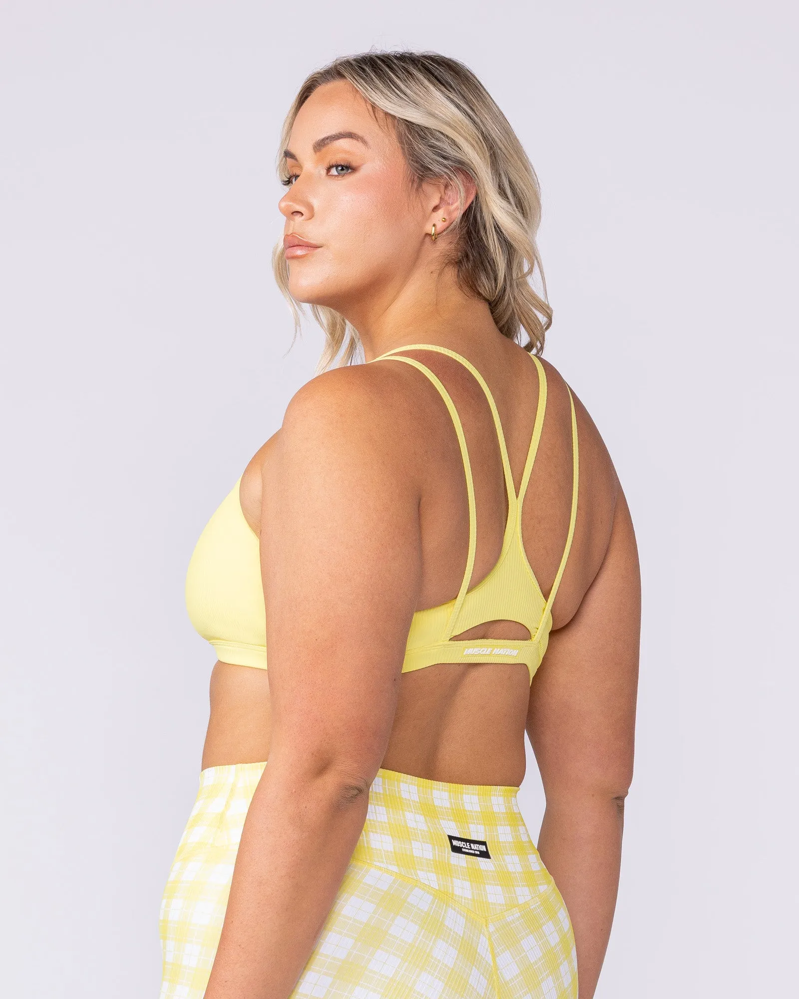Pace It Rib Bra - Sunshine sold by Muscle Nation product image thumbnail 2