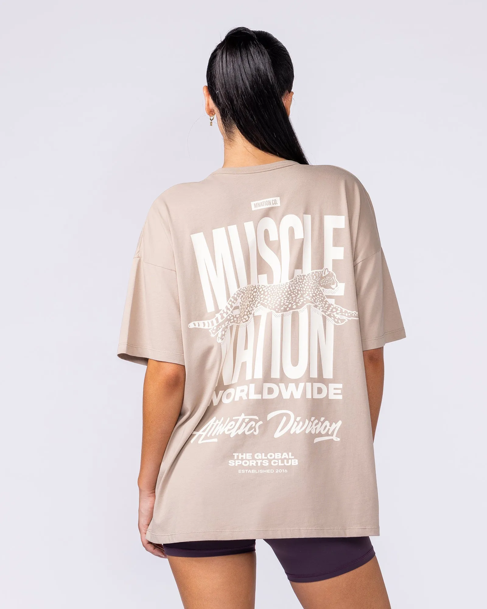 Pounce Oversized Tee - Sandstorm sold by Muscle Nation product image thumbnail 5