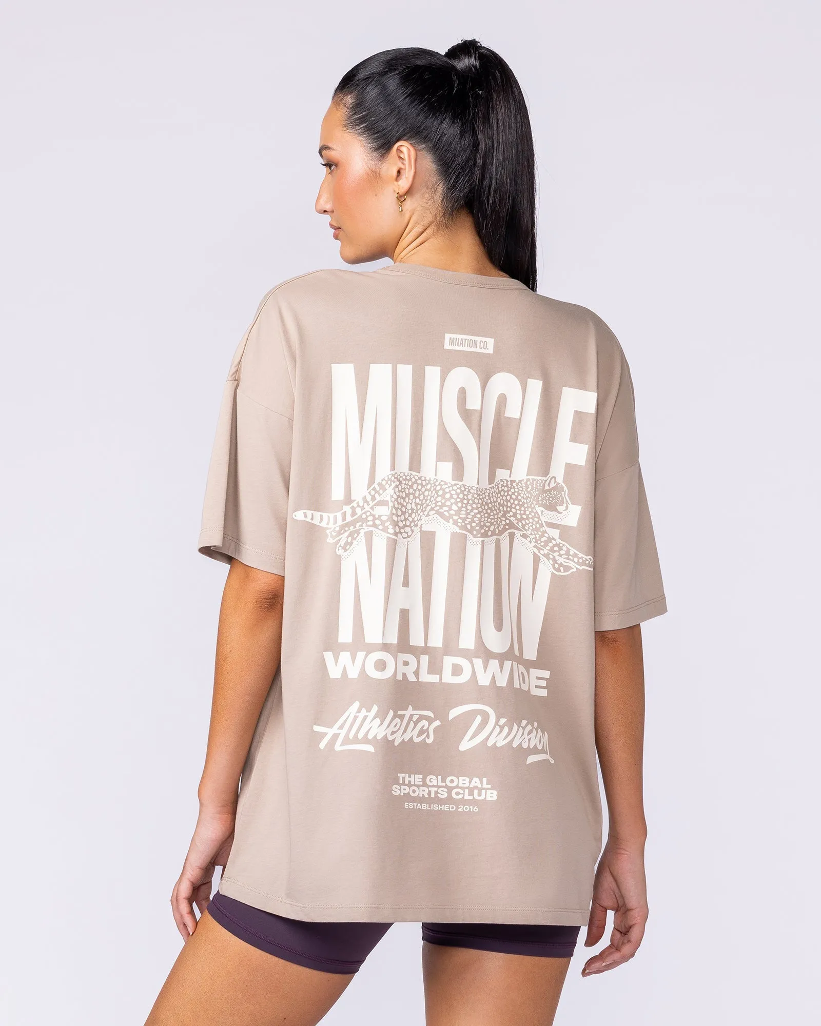 Pounce Oversized Tee - Sandstorm sold by Muscle Nation product image thumbnail 3