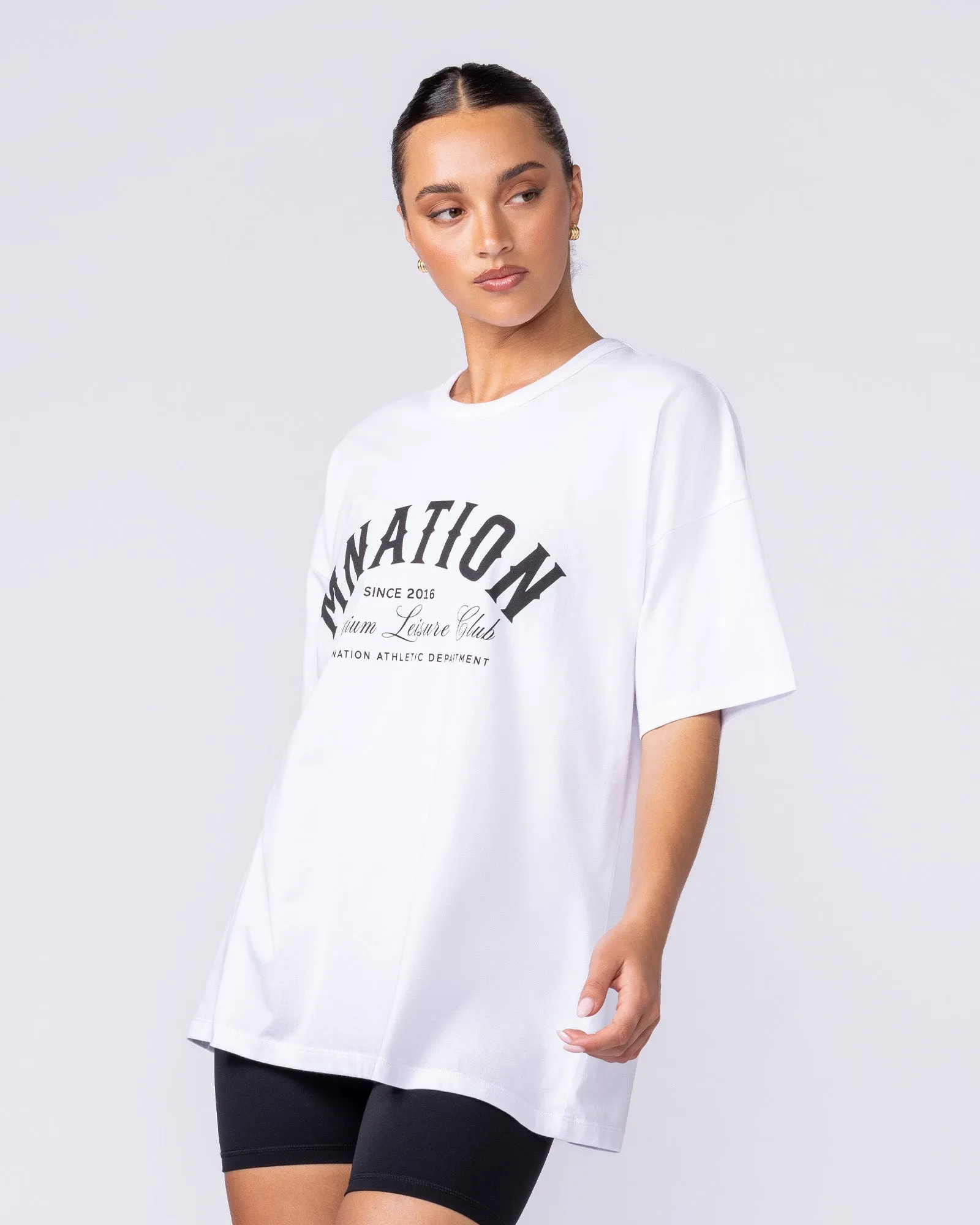MN Saloon Oversized Tee - White sold by Muscle Nation product image thumbnail 4