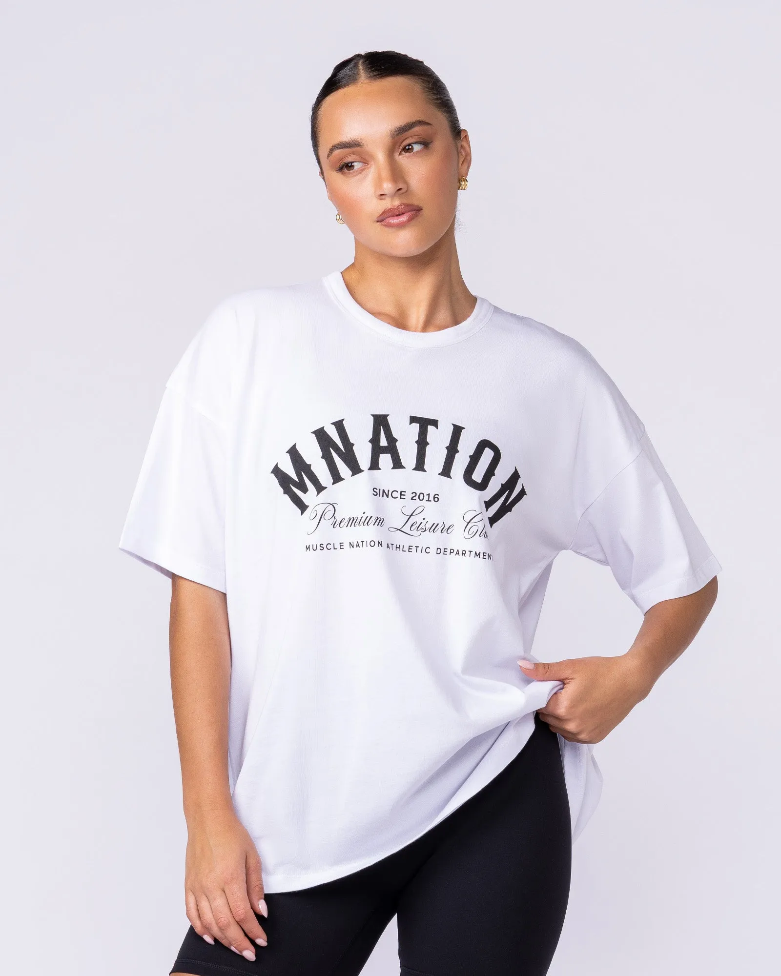 MN Saloon Oversized Tee - White sold by Muscle Nation product image thumbnail 3