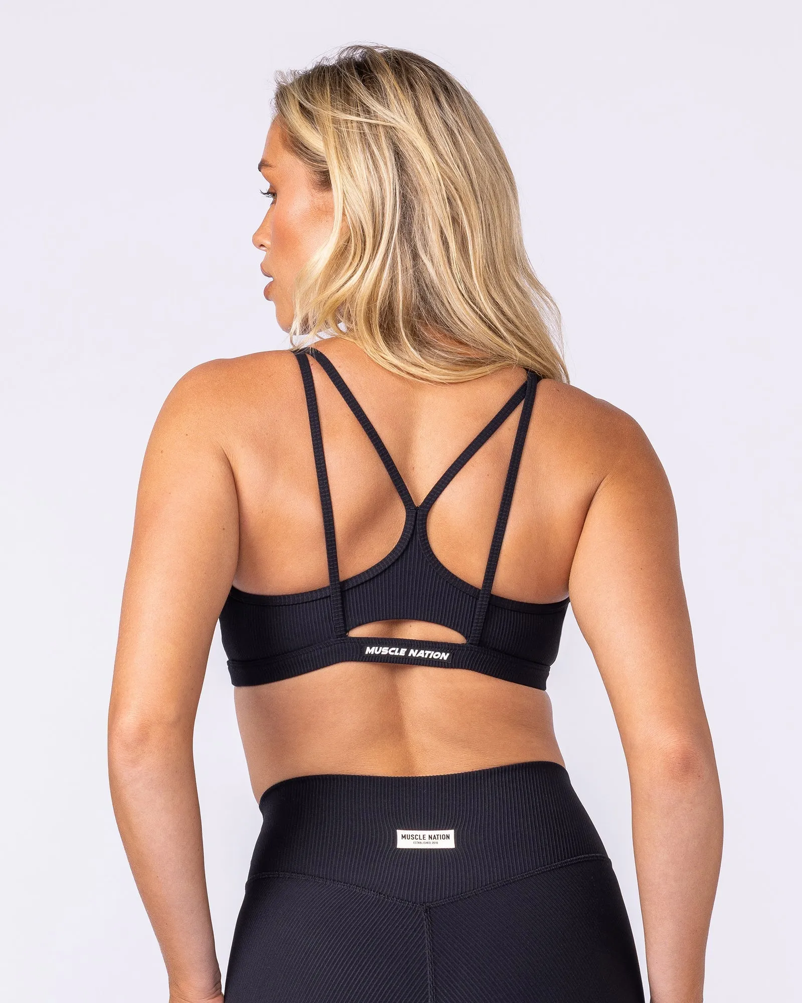 Pace It Rib Bra - Black sold by Muscle Nation product image thumbnail 4