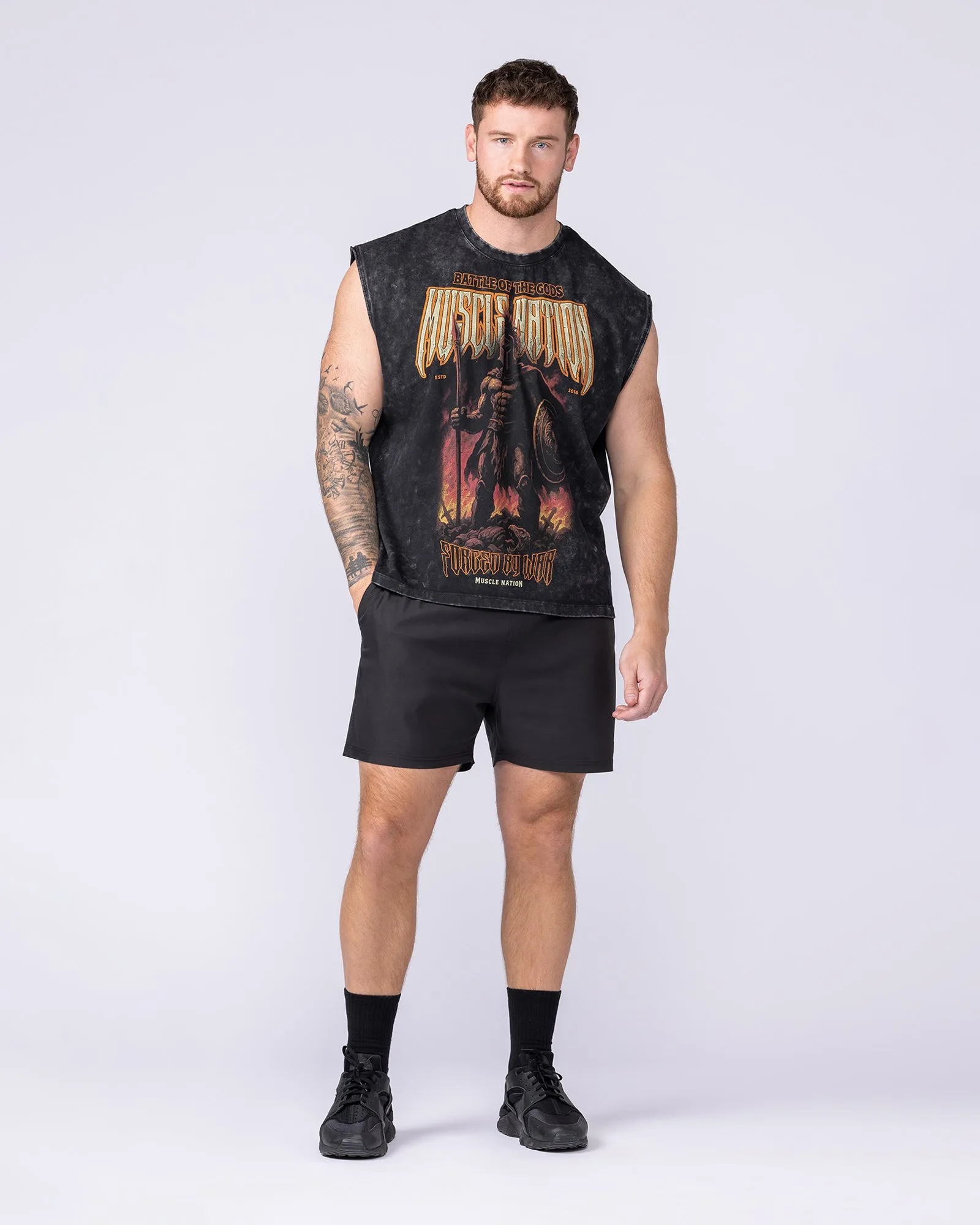 Immortal Vintage Boxy Muscle Tank - Washed Black sold by Muscle Nation product image thumbnail 5