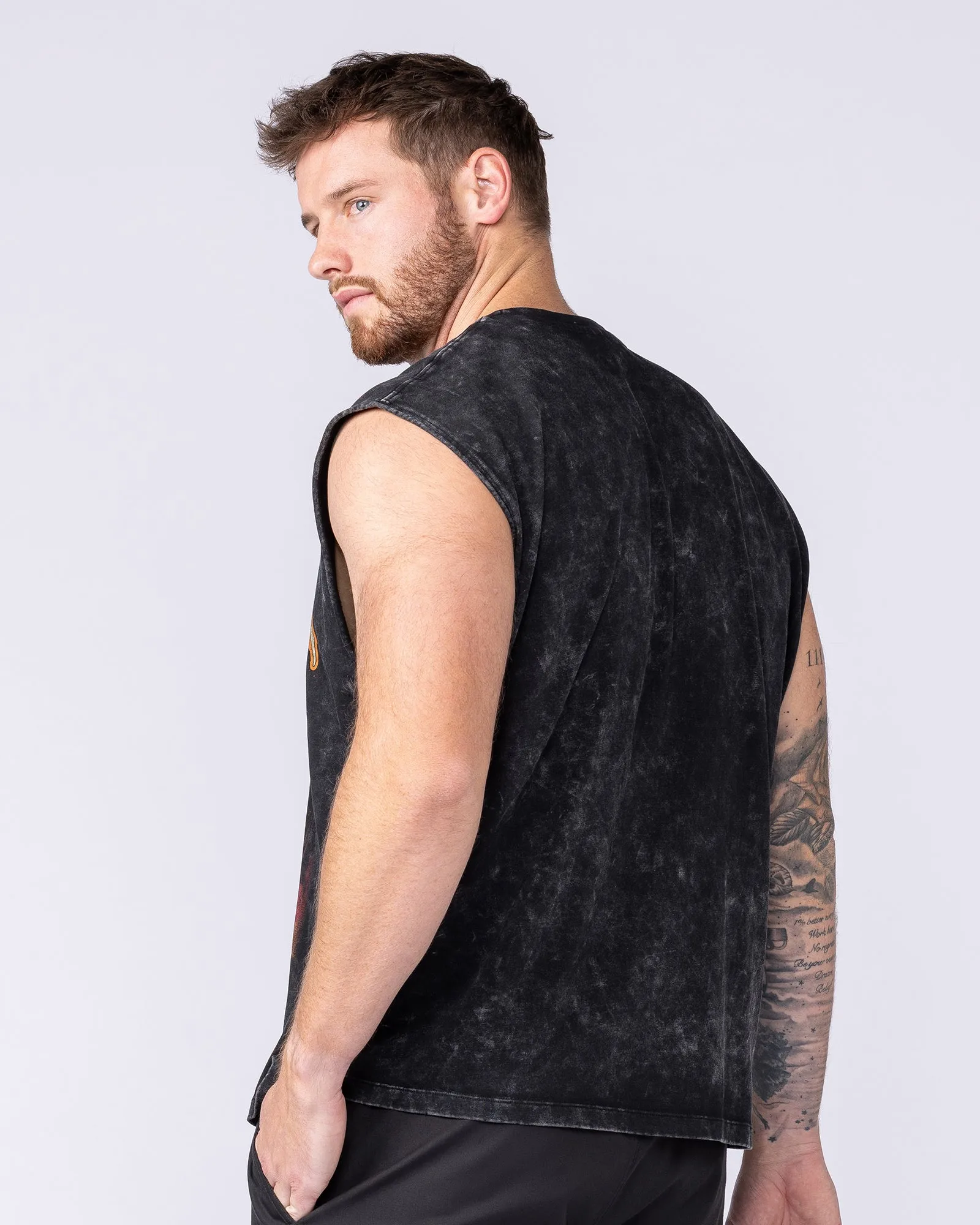Immortal Vintage Boxy Muscle Tank - Washed Black sold by Muscle Nation product image thumbnail 2