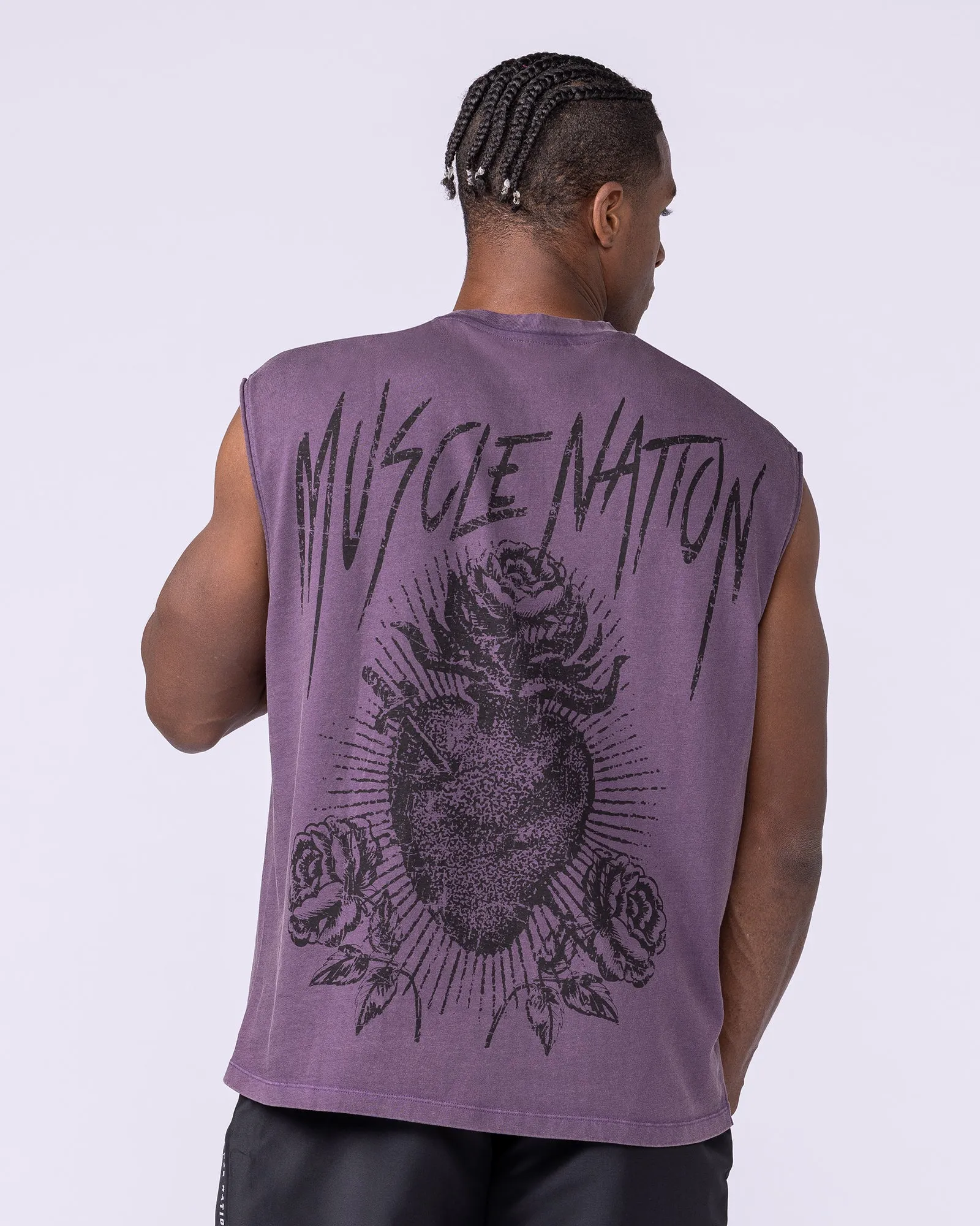 Heartless Vintage Boxy Muscle Tank - Washed Dark Purple sold by Muscle Nation product image thumbnail 3