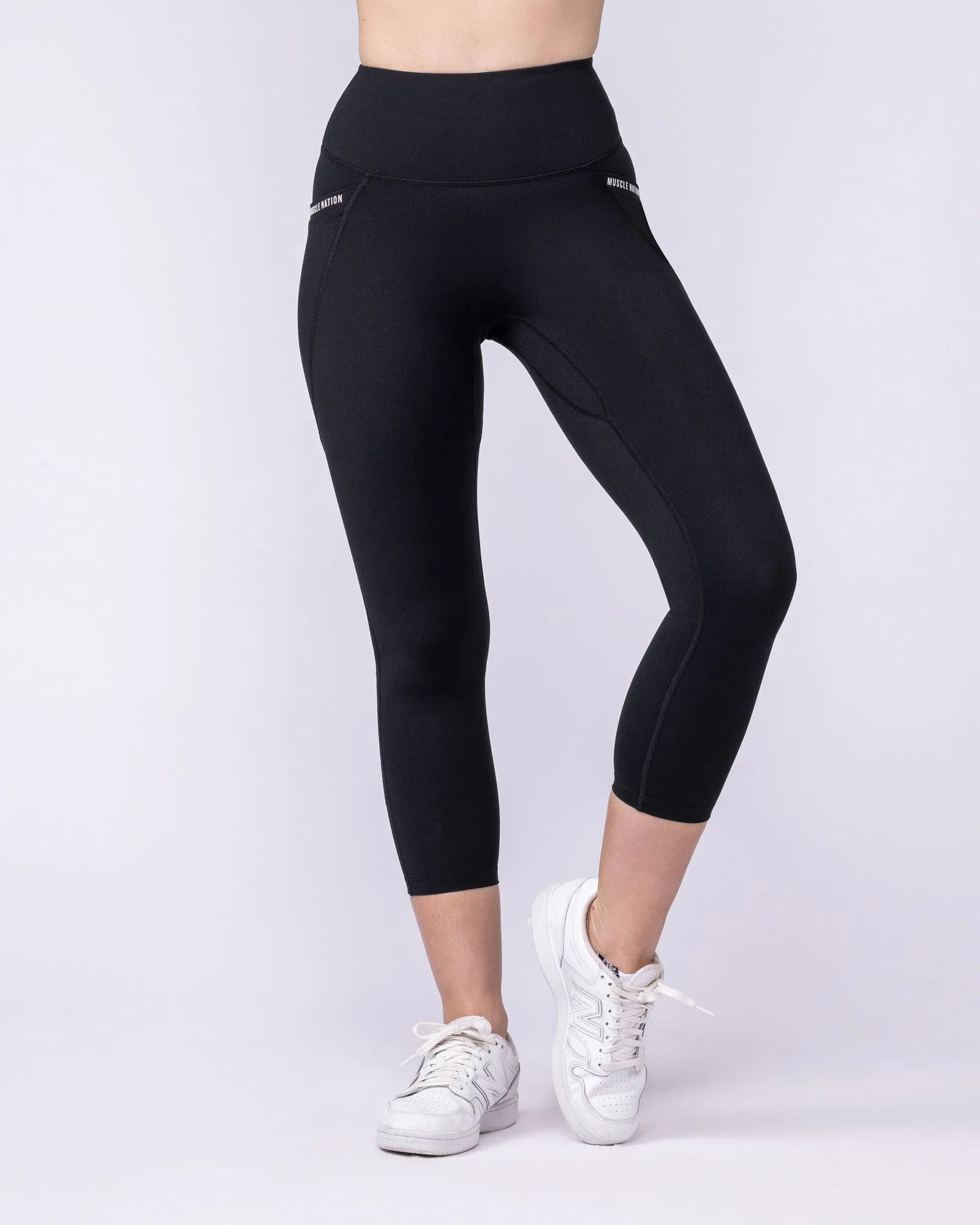Illusion Signature Pocket 7/8 Leggings - Black sold by Muscle Nation product image thumbnail 4