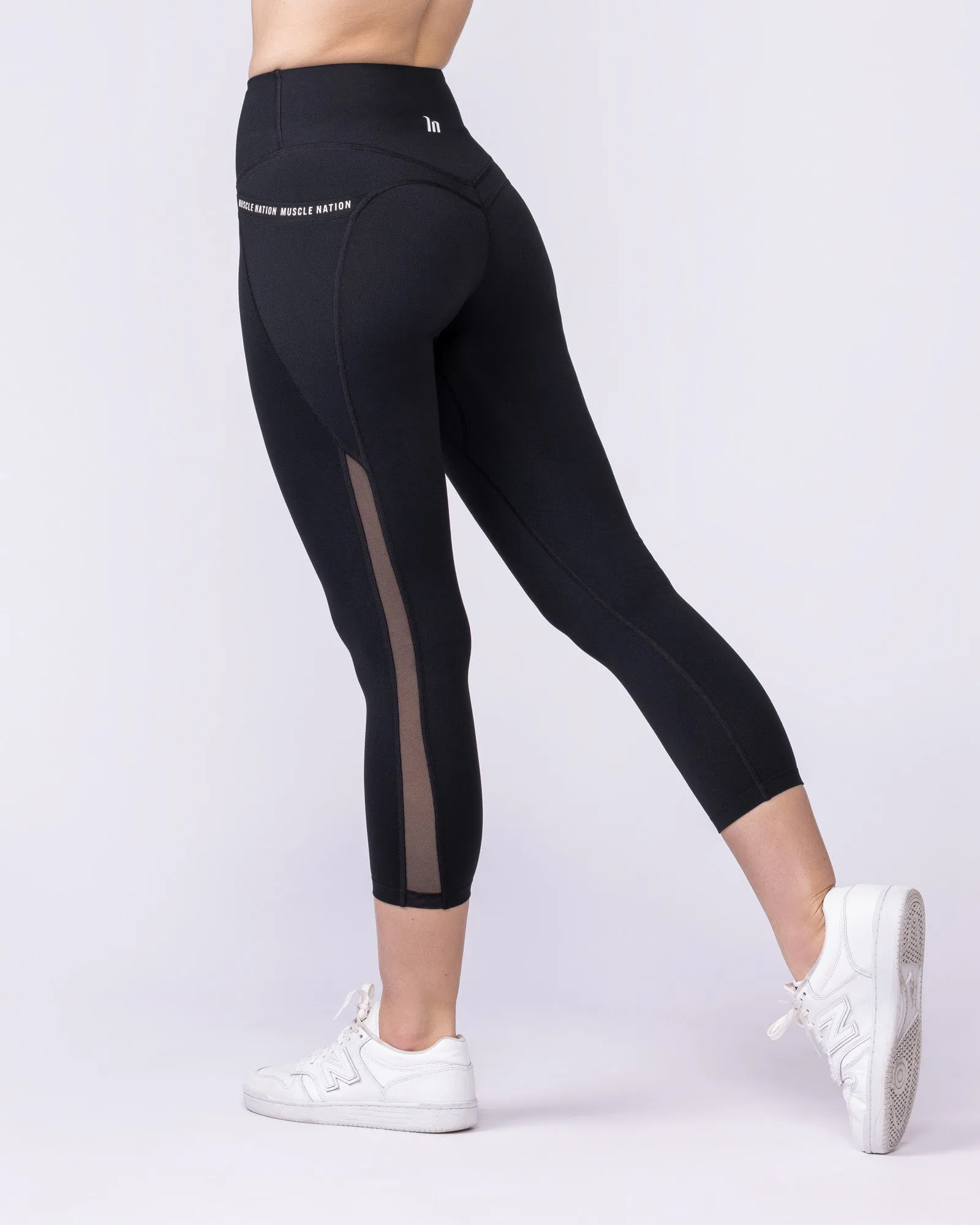 Illusion Signature Pocket 7/8 Leggings - Black sold by Muscle Nation