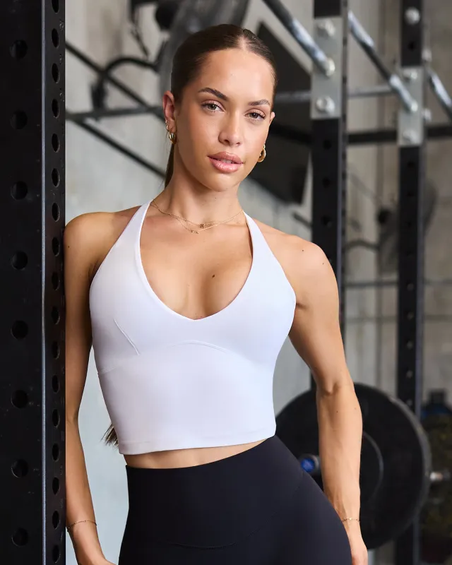 Influence Bra Tank - White sold by Muscle Nation