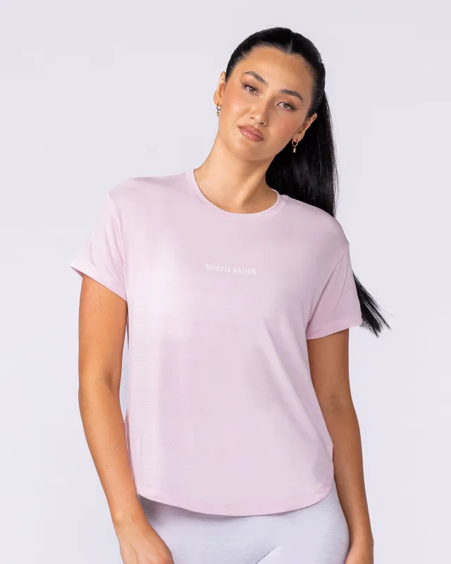 Ignite Training Tee - Soft Pink sold by Muscle Nation