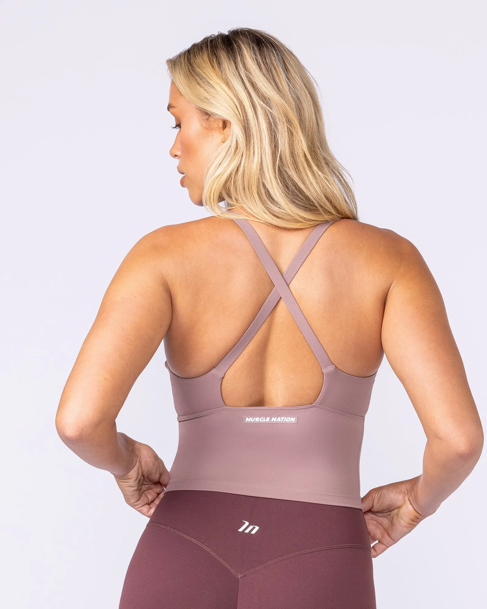 Influence Bra Tank - Mocha Berry sold by Muscle Nation product image thumbnail 4