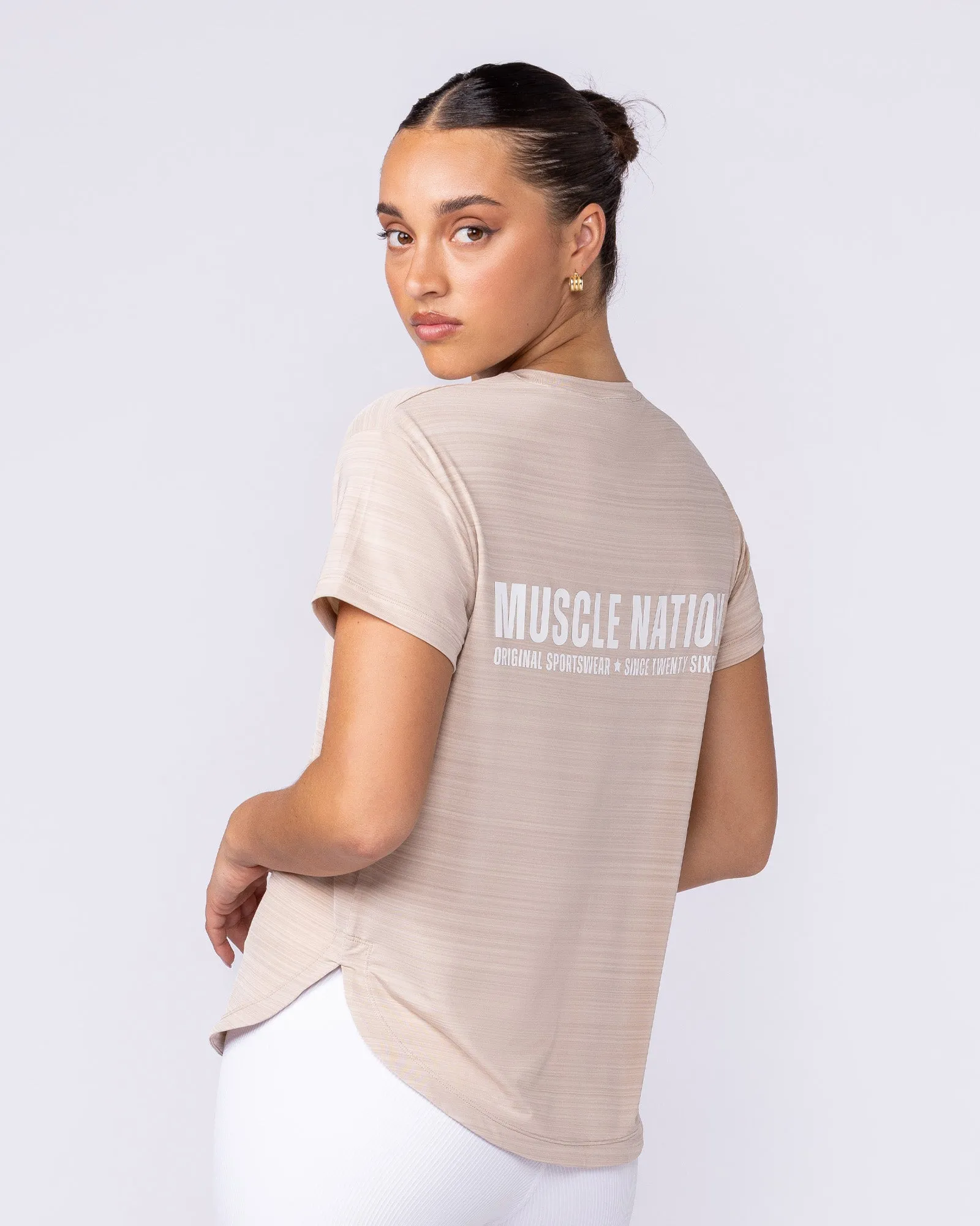 Ignite Training Tee - Sand sold by Muscle Nation product image thumbnail 3